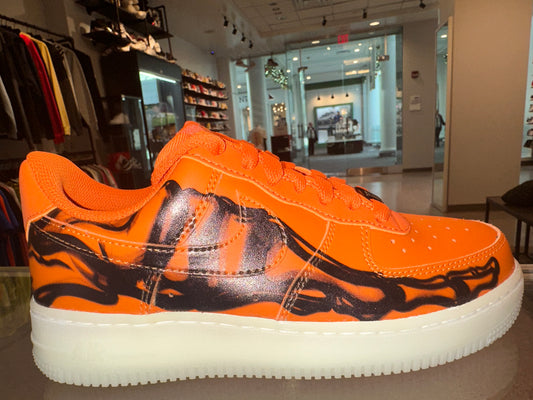 Size 5 Air Force 1 Low “Orange Skeleton Halloween” Brand New (Mall)
