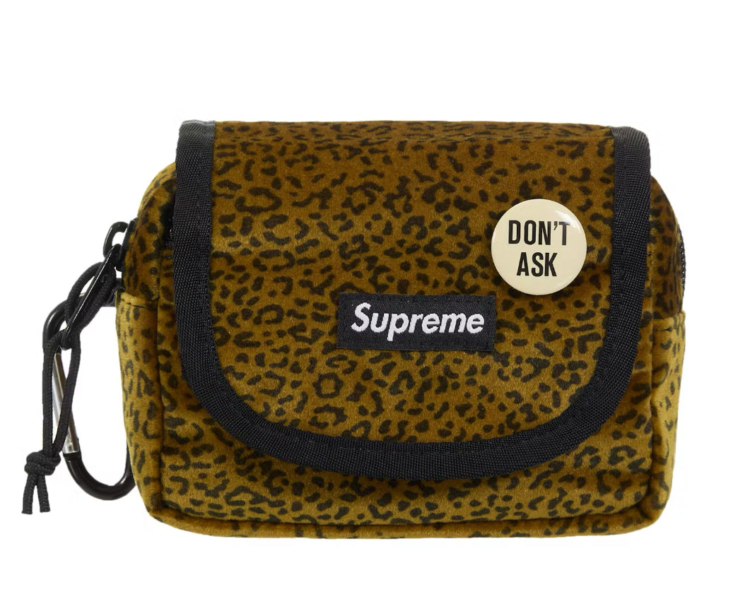 Supreme Velvet Mini Pouch “Leopard” Brand New