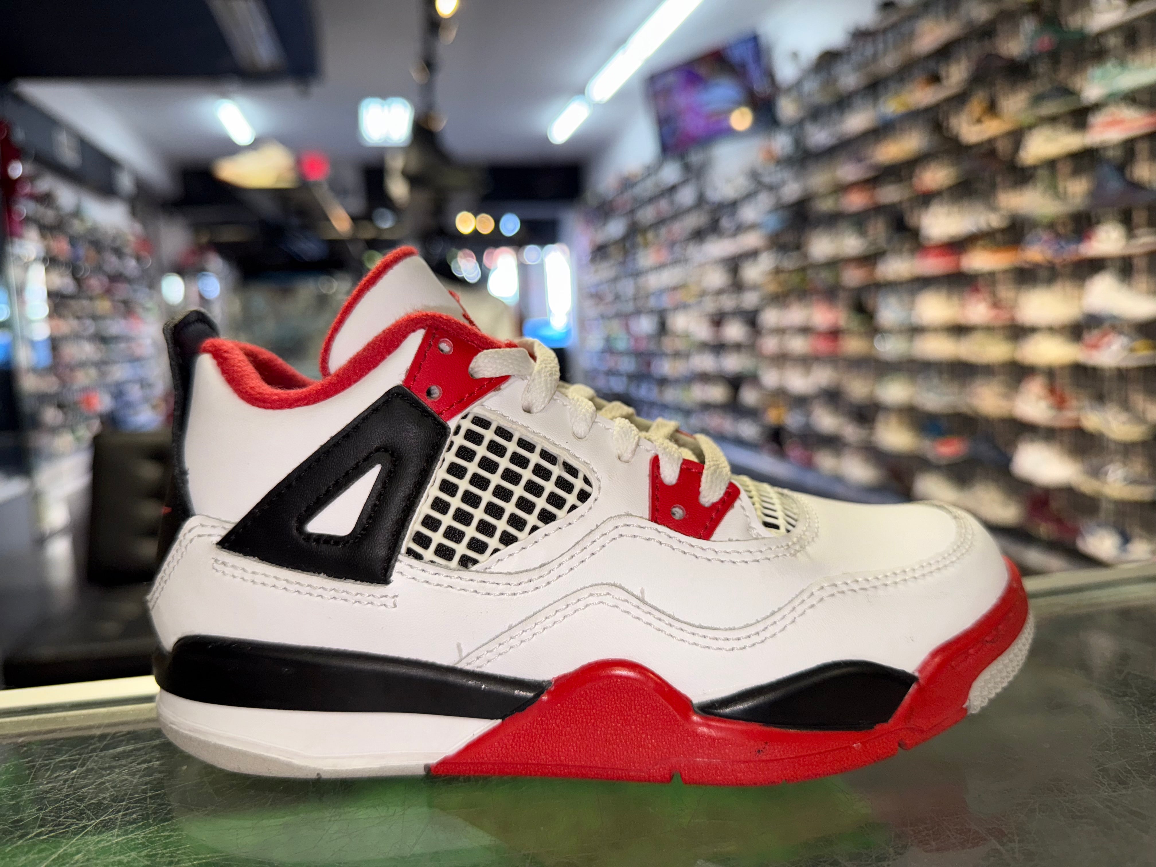 Size 12.5c Air Jordan 4 "Fire Red" (PS)