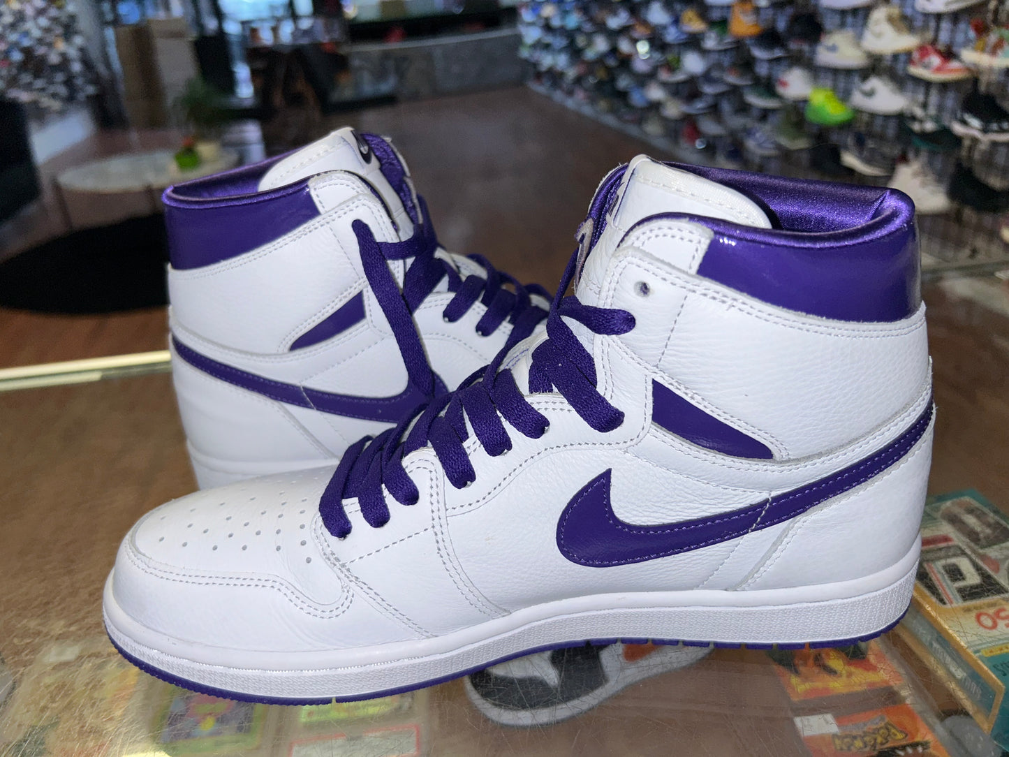 Size 9.5 (11W) Air Jordan 1 “Metallic Purple” (MAMO)