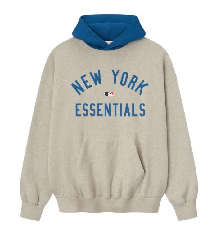 Size L Essentials FOG x NY Mets Hoodie “Grey”