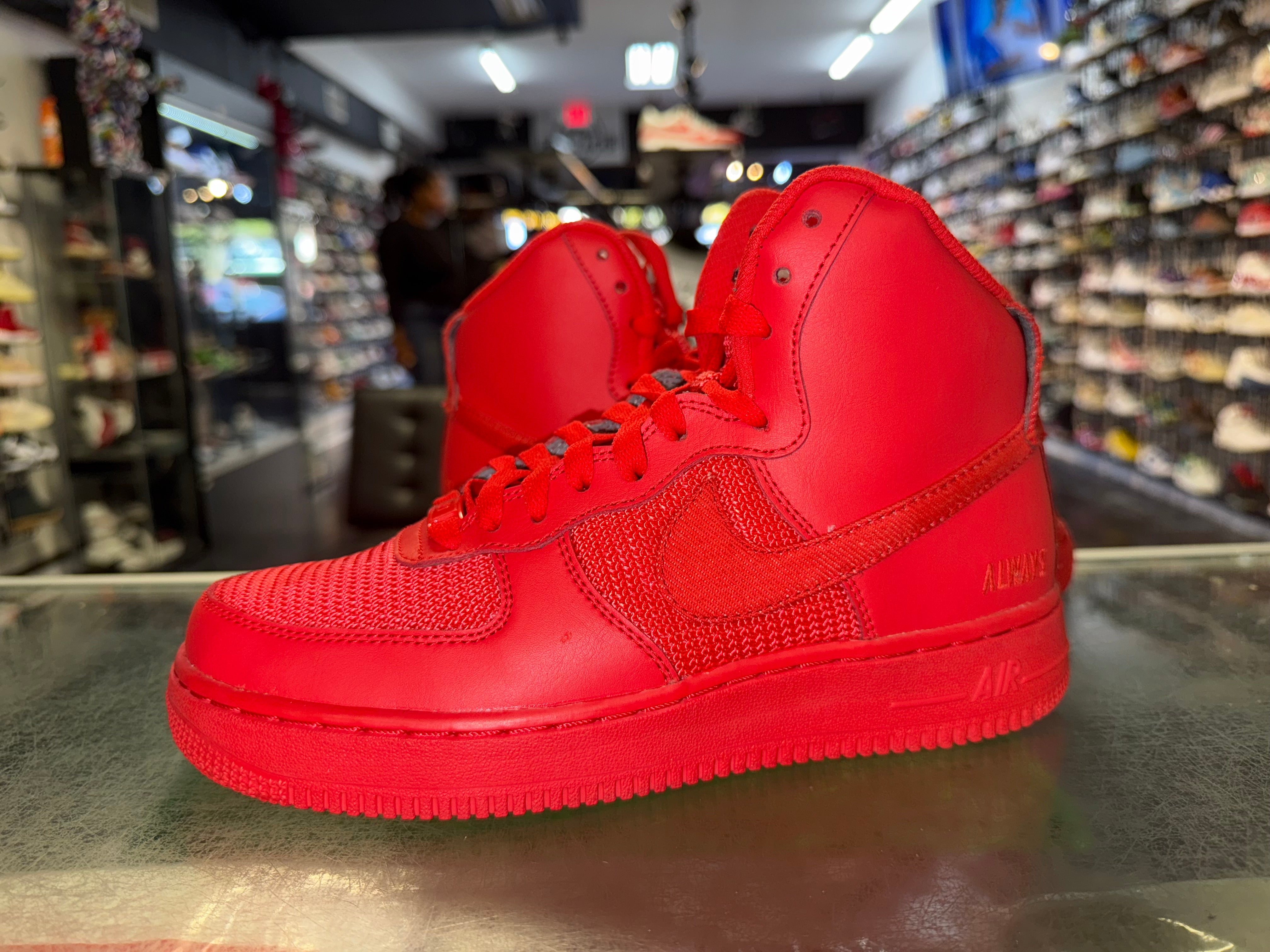 Size 5.5y Air Force 1 High Nike ID "Red"