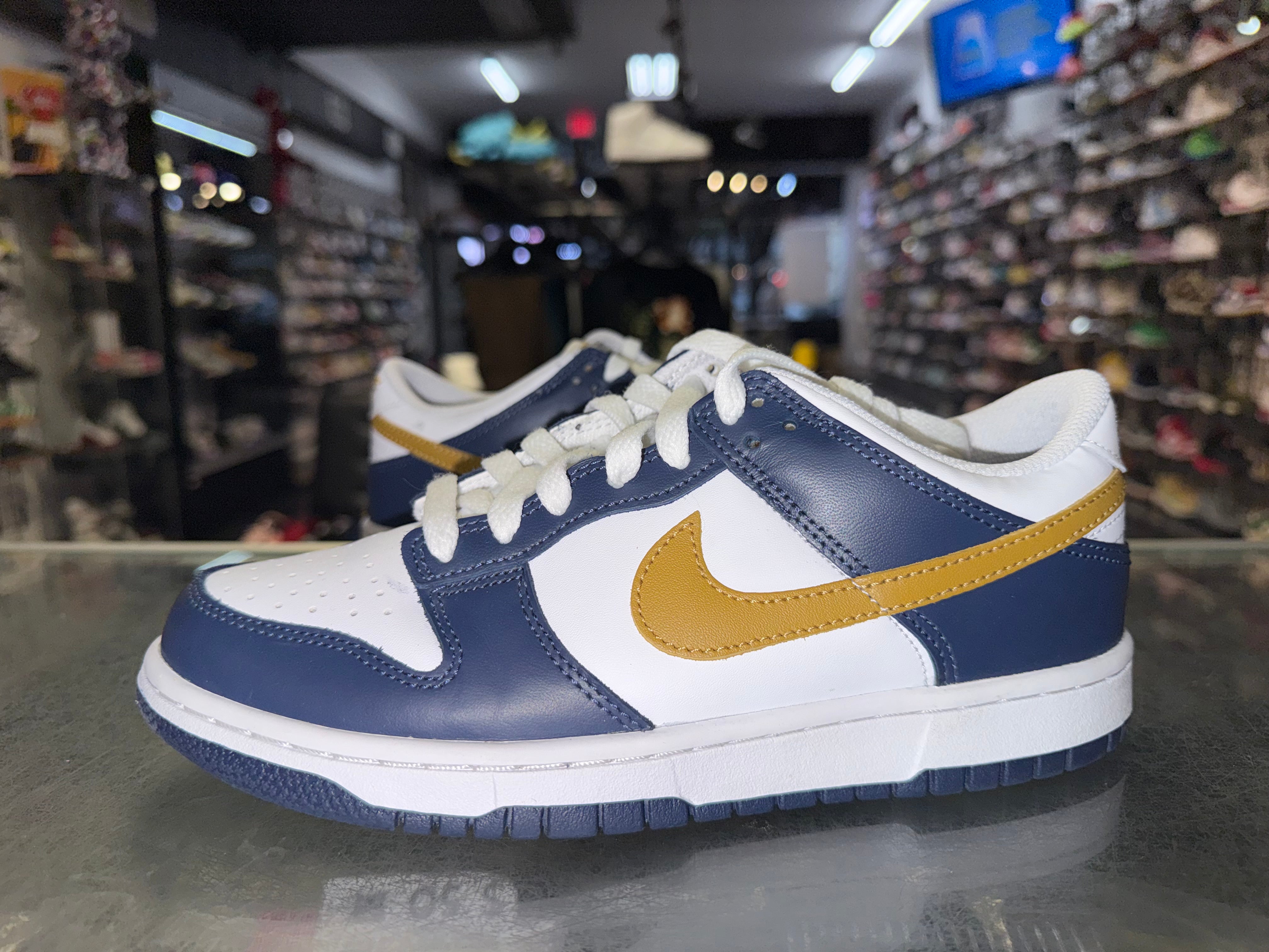 Size 6y Dunk Low "Navy Gold"
