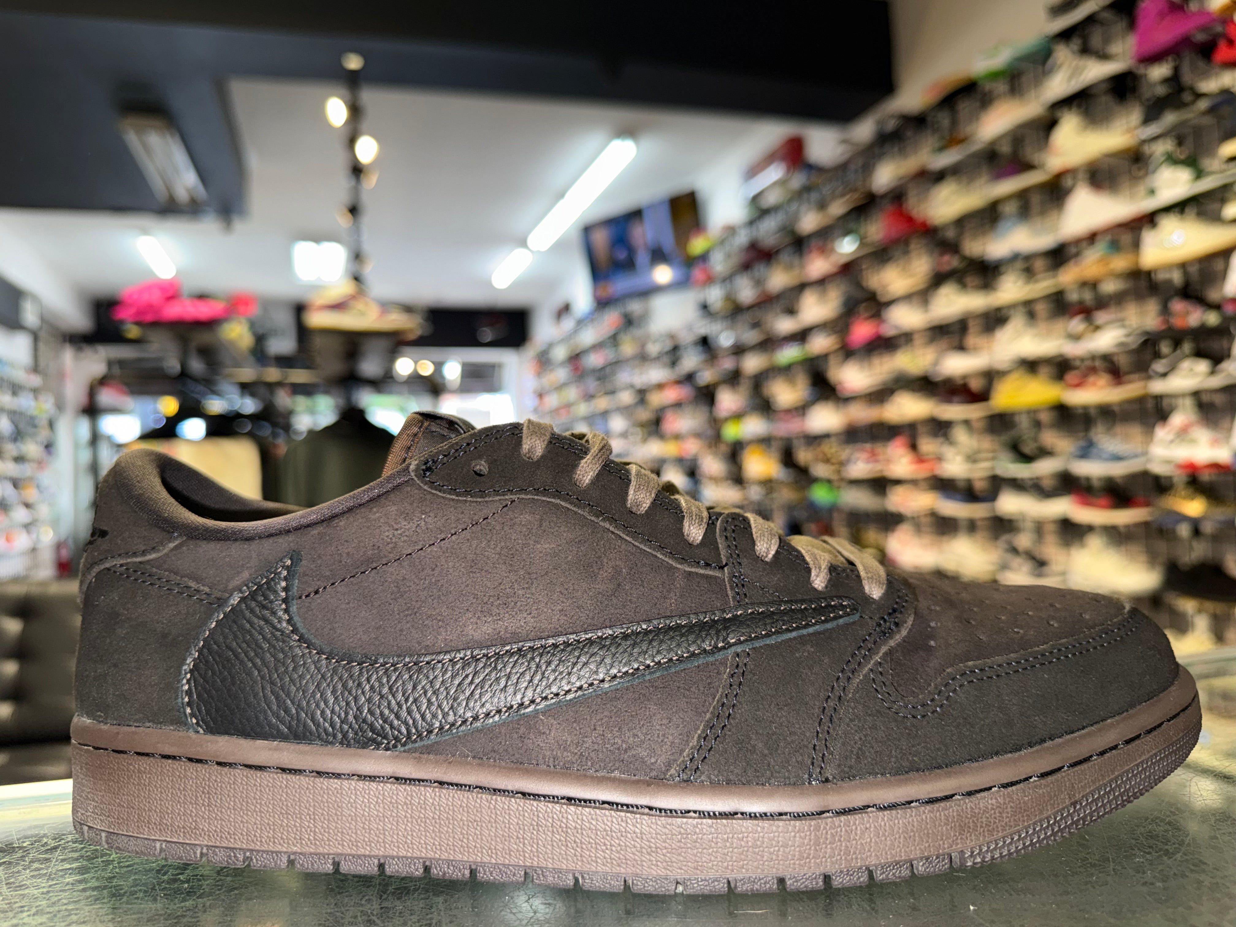 Size 12 Air Jordan 1 Low Travis Scott "Velvet Brown"