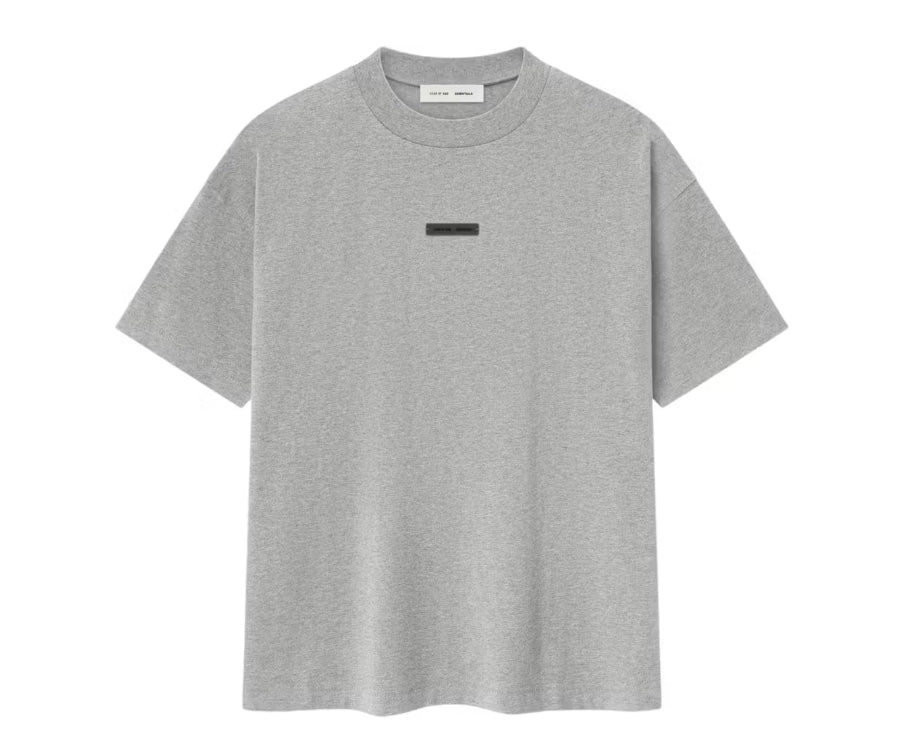 Size S (Fits L) Essentials FOG Jersey Tee “Heather Grey”