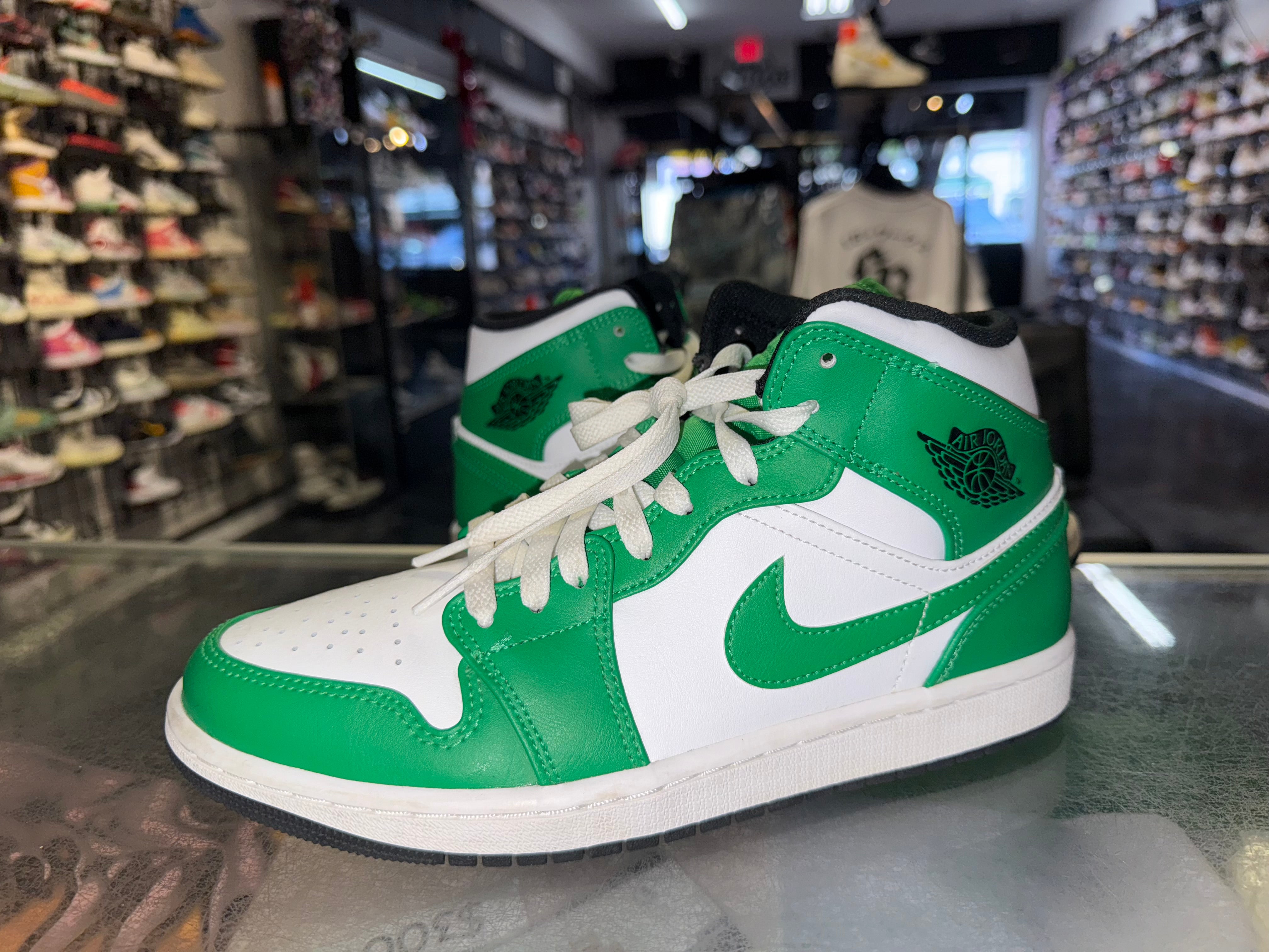 Size 8 Air Jordan 1 Mid "Lucky Green"