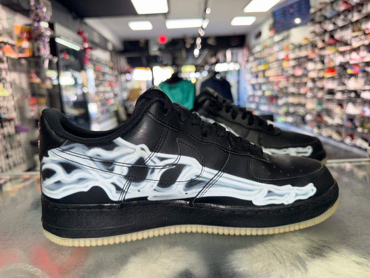 Nike Air Force 1 Black Skeleton Halloween sneaker, pre-owned, size 10.5 – view 3