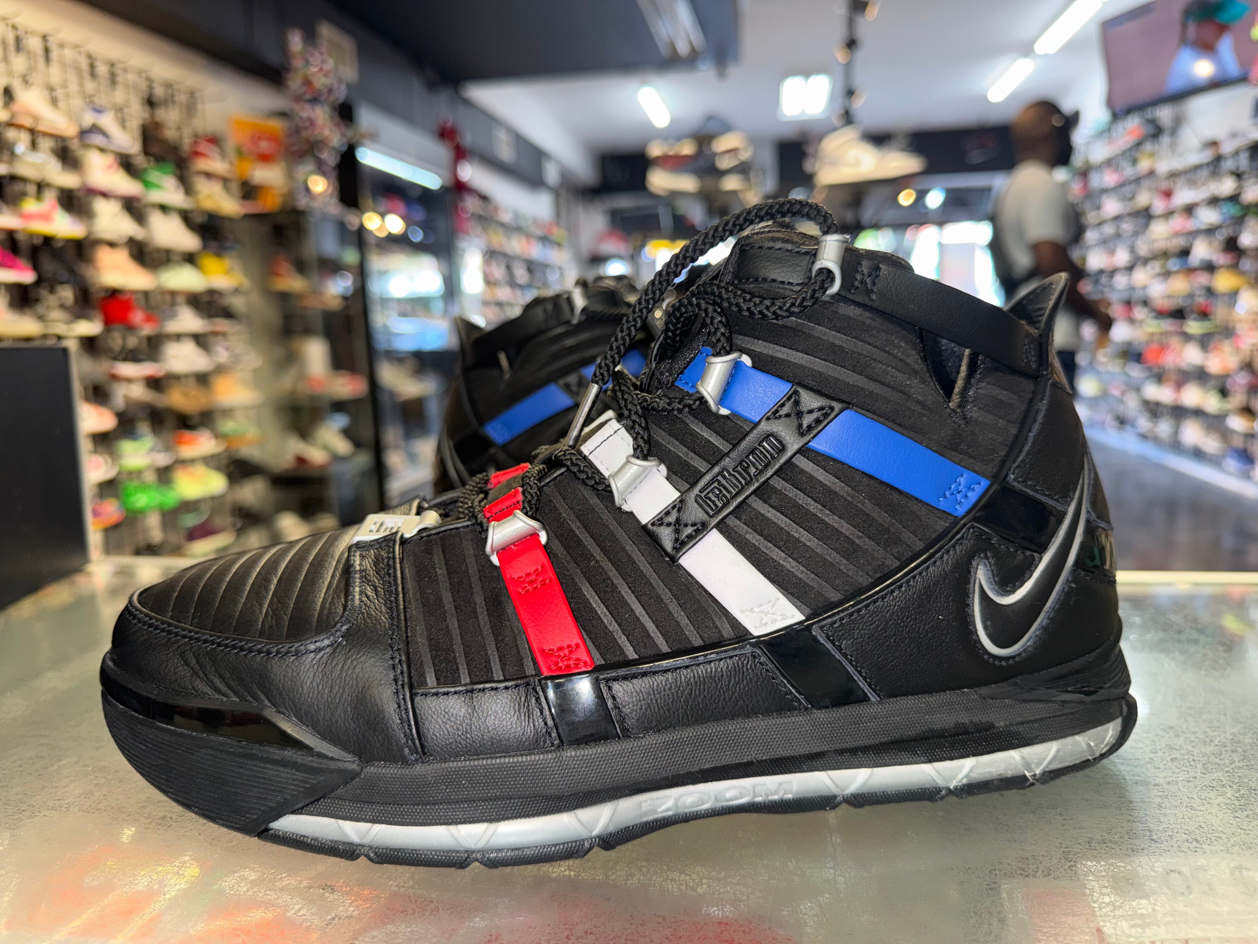 Size 12 Lebron 3 The Shop "Black University Red"