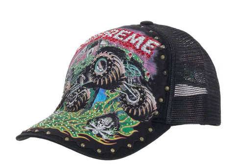 Size OS Supreme Gravedigger 5-Panel Trucker Hat “Black” Brand New