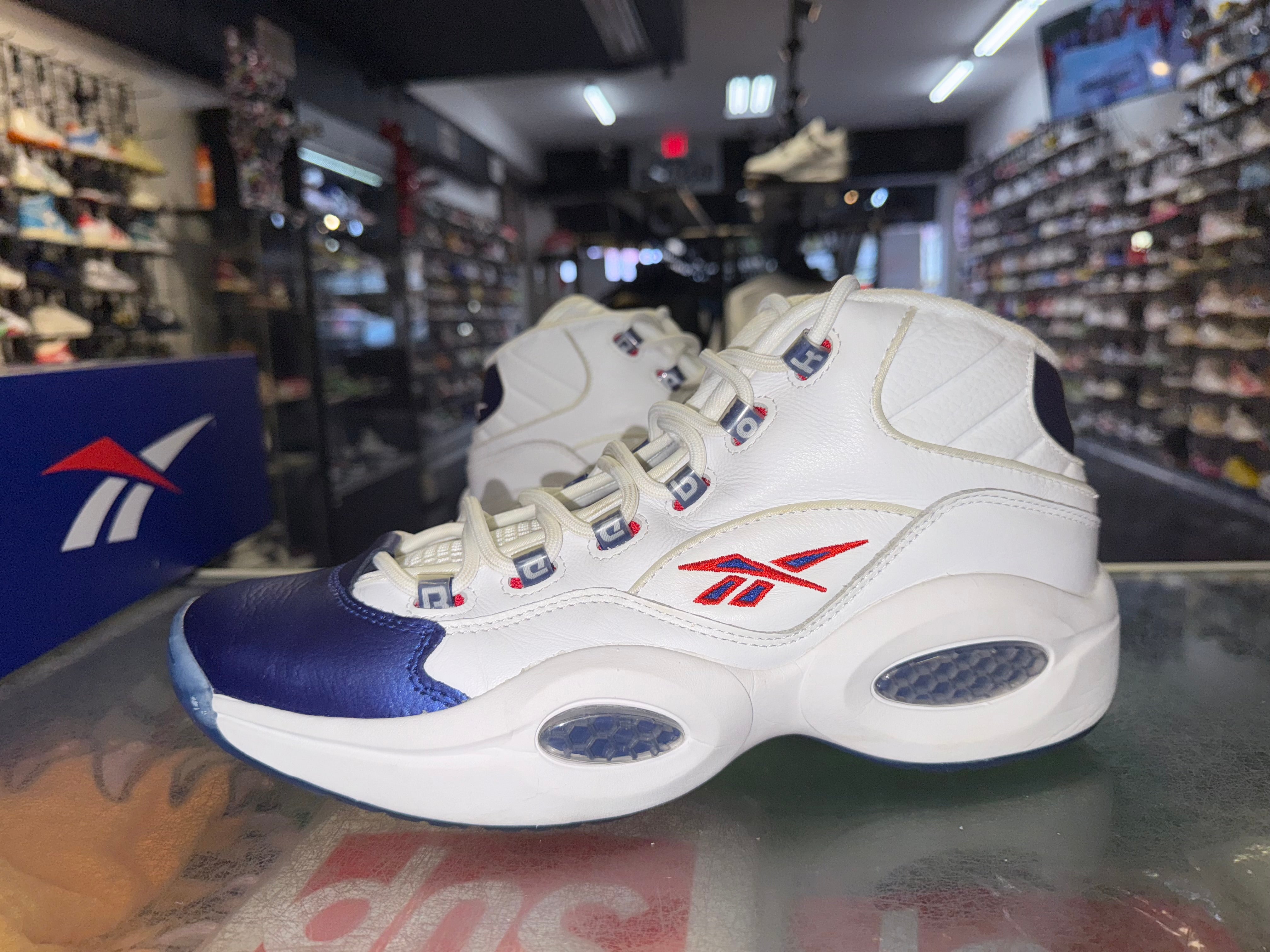 Size 12 Reebok Question Mid "Blue Toe"