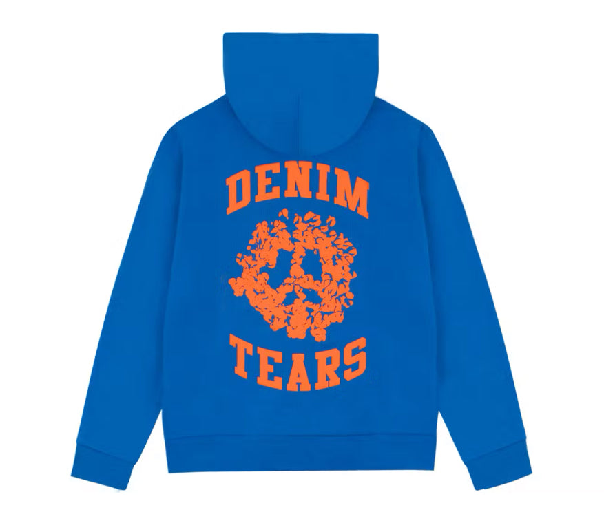 Size S Denim Tears University Zip Hoodie “Royal Blue/Orange”