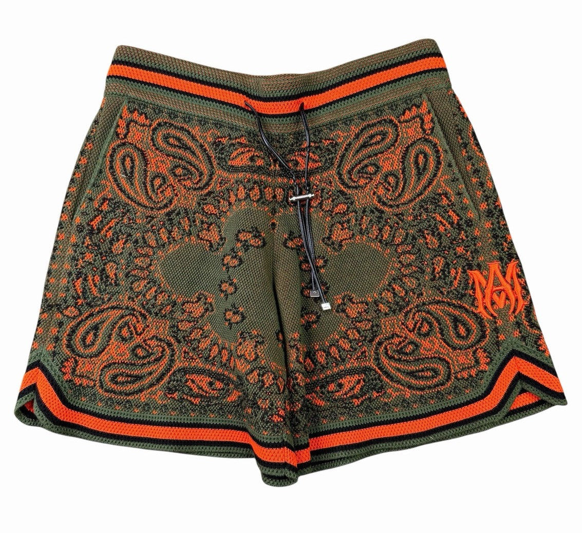 Size M Amiri Bandana Shorts “Green/Orange”