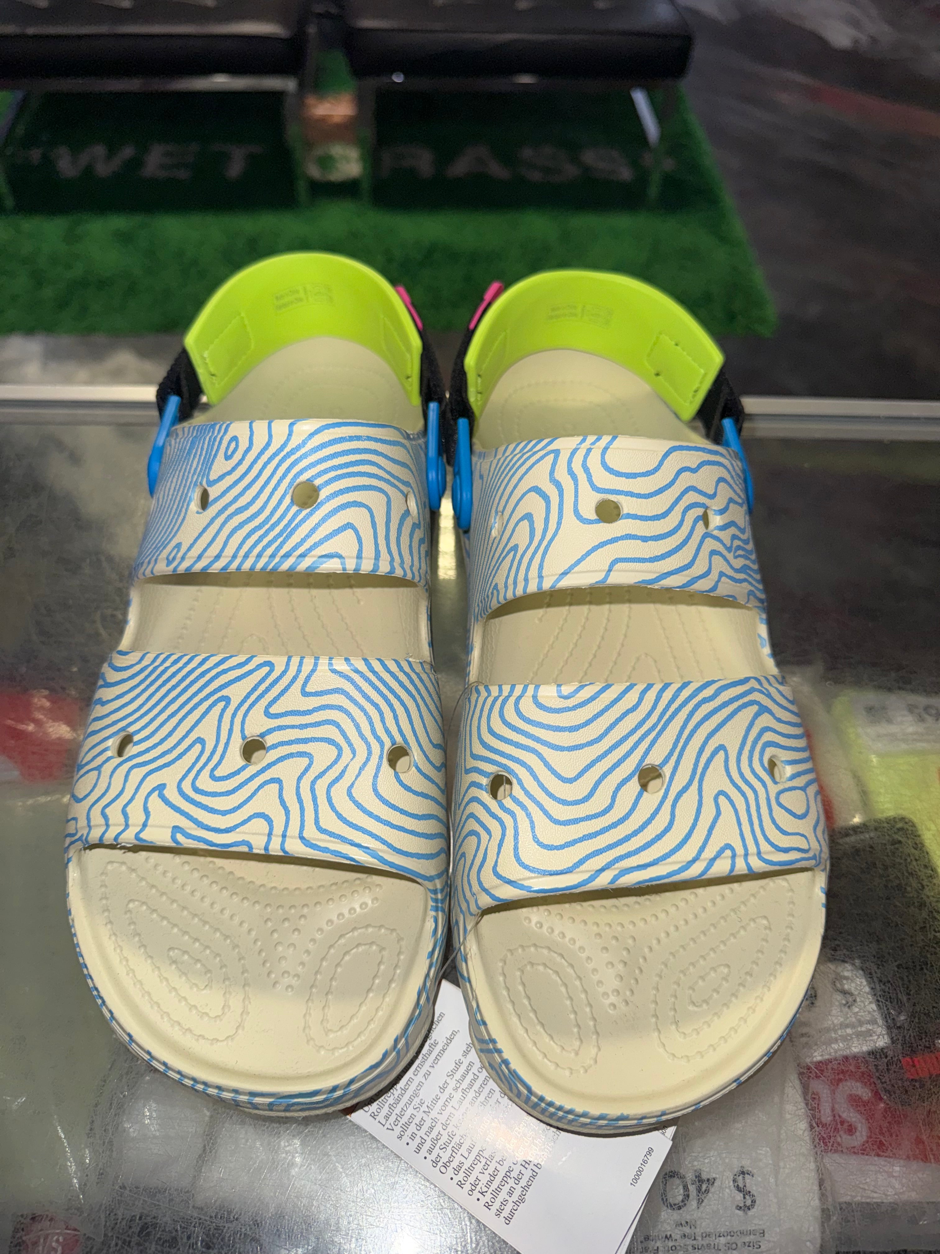 Size 13 Crocs Classic All-Terrain Sandals "Topographic" Brand New