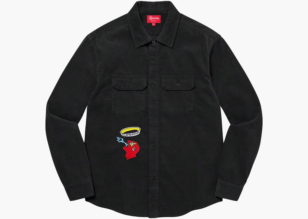 Size M Supreme Gonz Corduroy Work Shirt “Black”