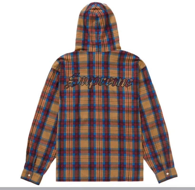 Size L Supreme Hooded Flannel “Multicolor”