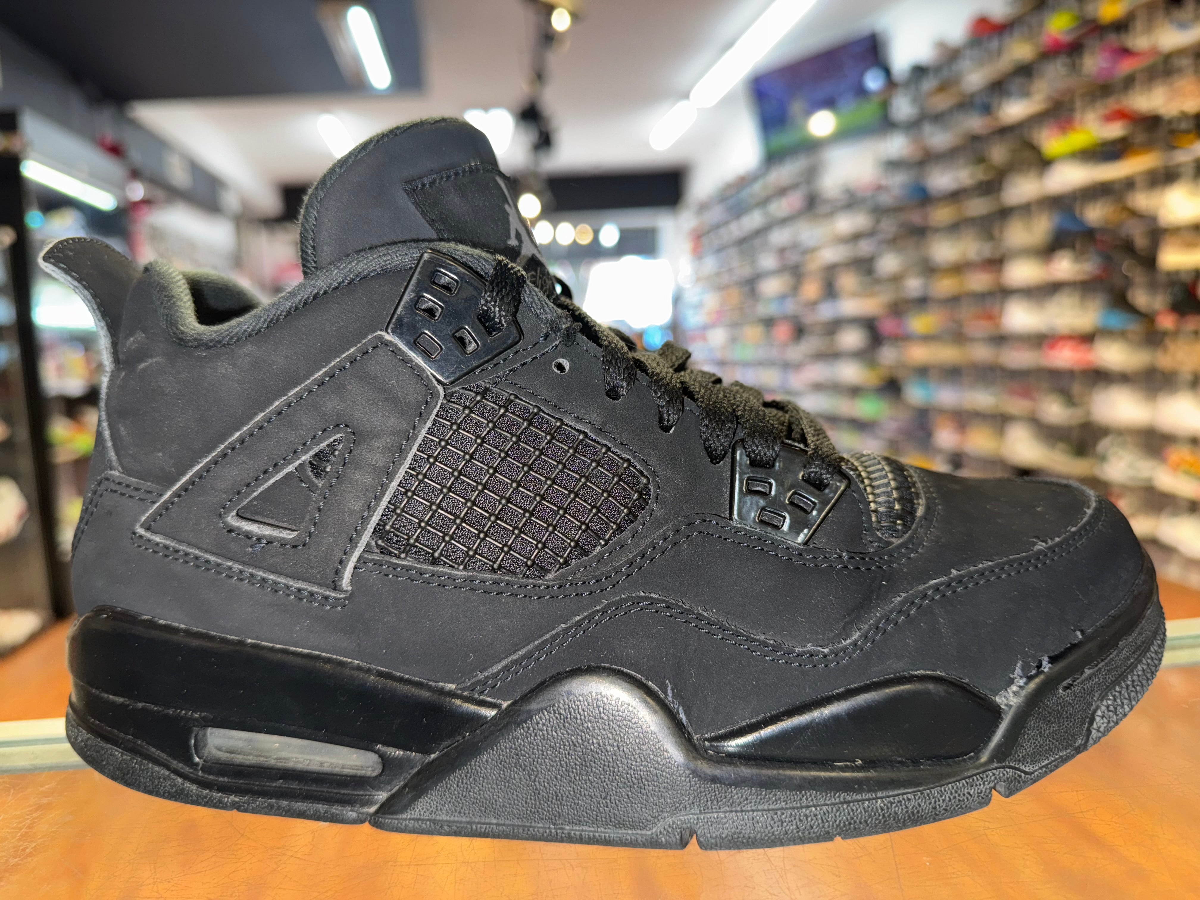 Size 6.5y Air Jordan 4 "Black Cat" - NB