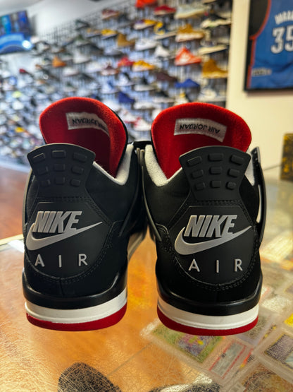 Size 8.5 Air Jordan 4 "Bred" 2019 (MAMO)