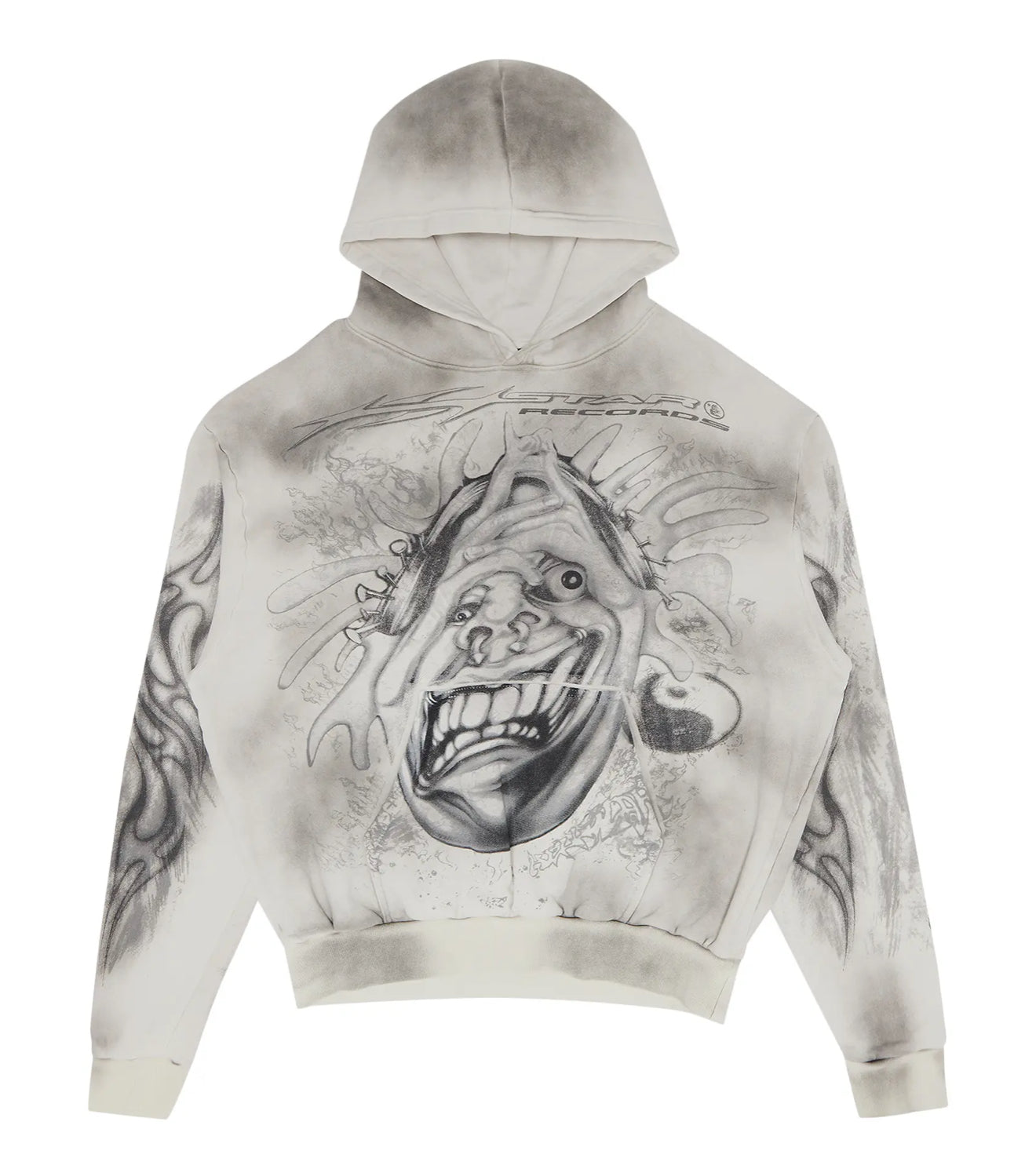 Size S (Fits M) Hellstar Hstar Records Hoodie “White”