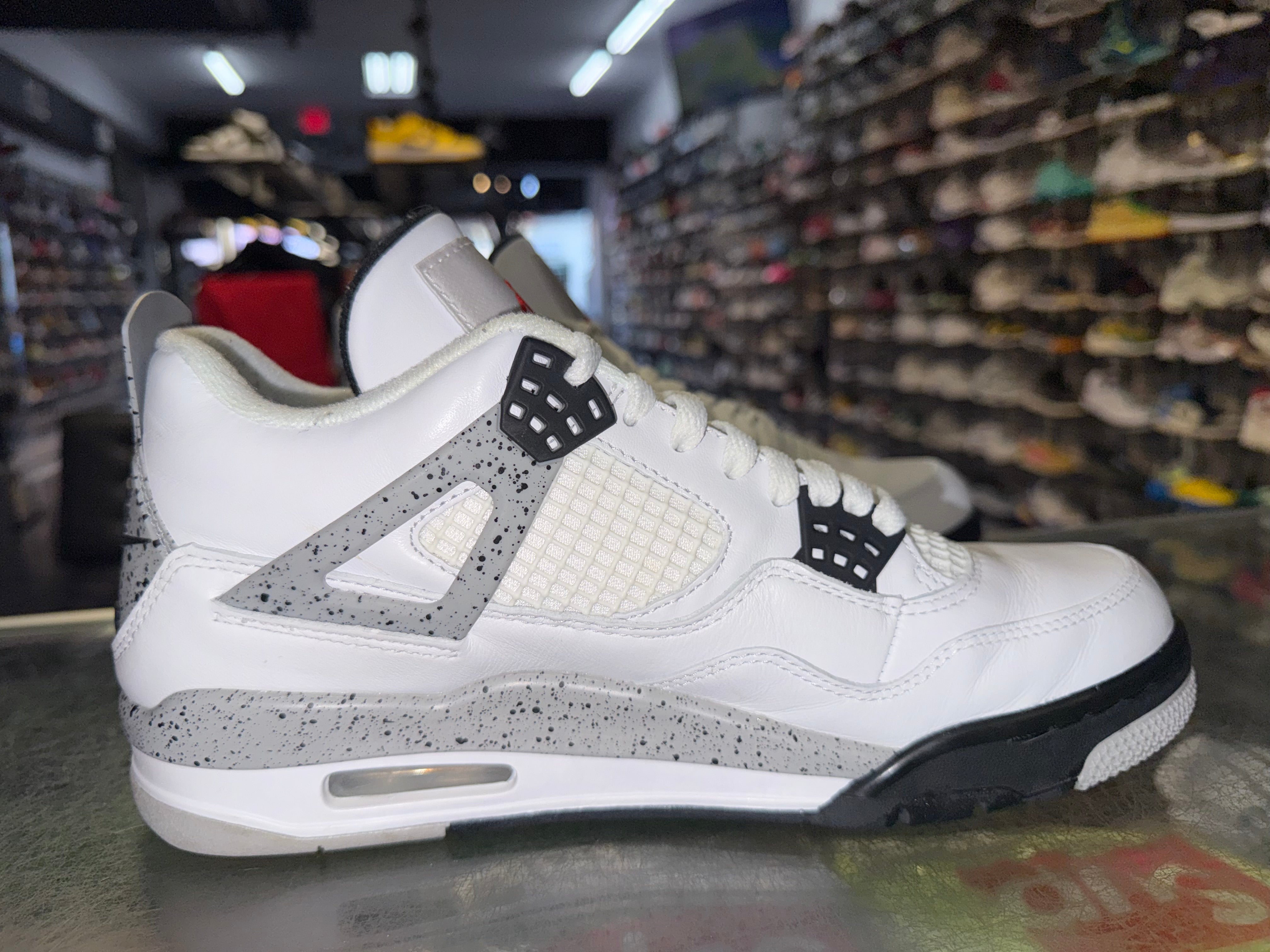 Size 9 Air Jordan 4 "White Cement" 2016