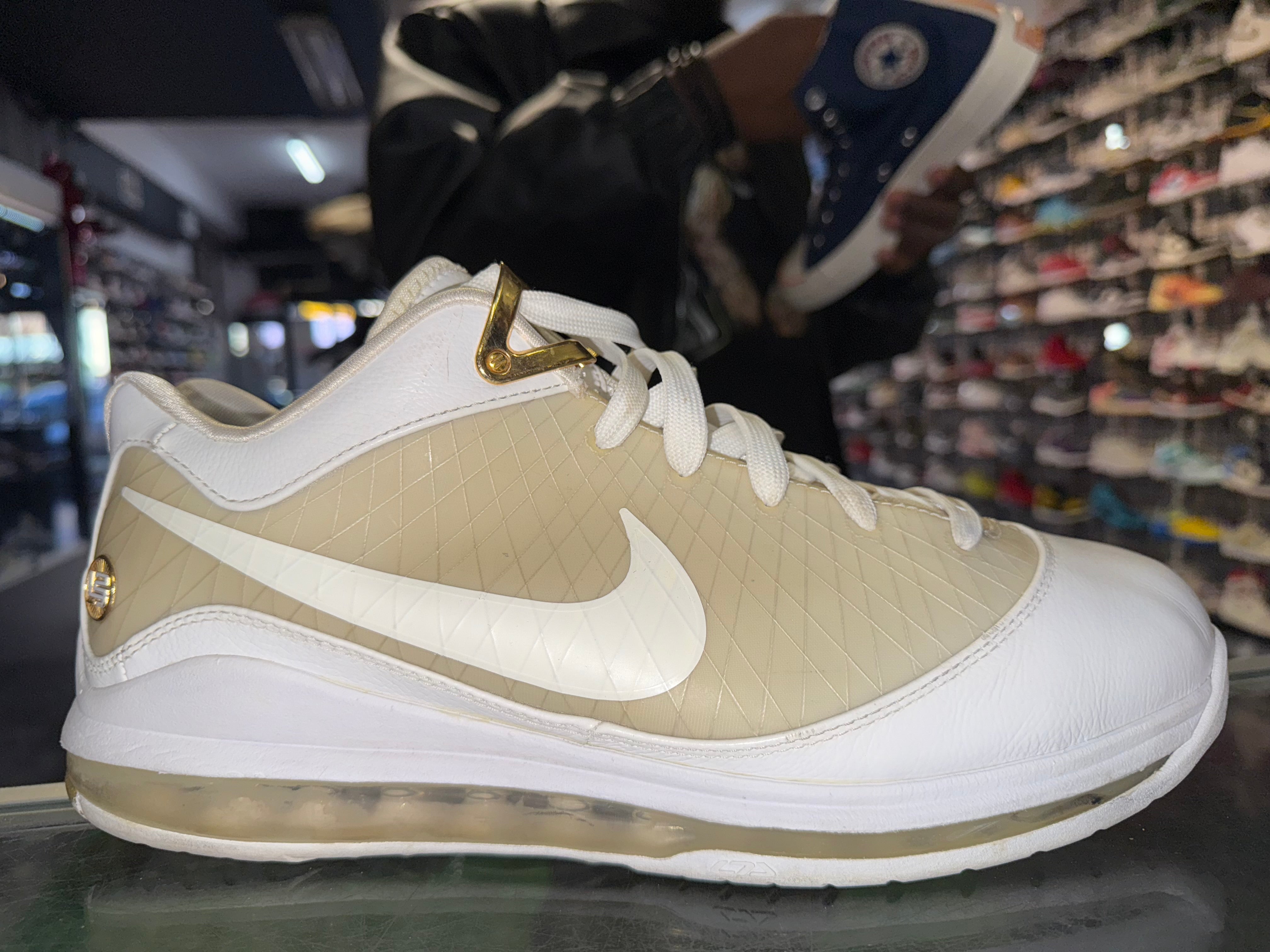 Size 12 Lebron 7 Low "White Metallic Gold" - NB