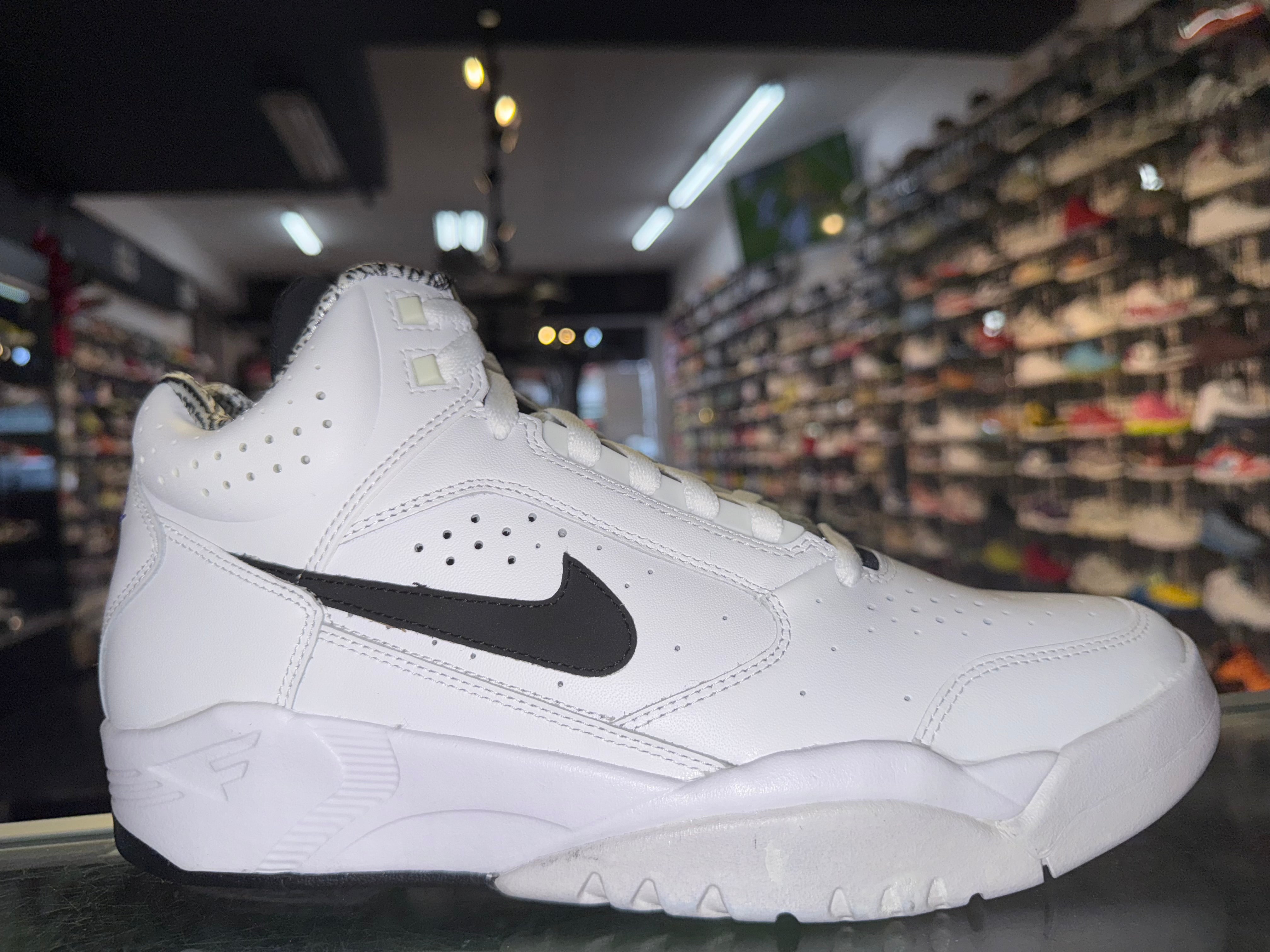 Size 9.5 Air Flight Lite II Mid “White/Black” Brand New