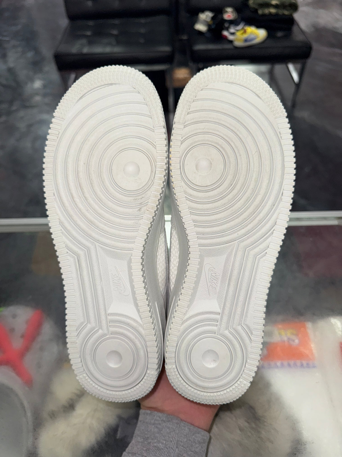 Nike Air Force 1 Summit White GS sneaker, pre-owned, size 7Y – view 7