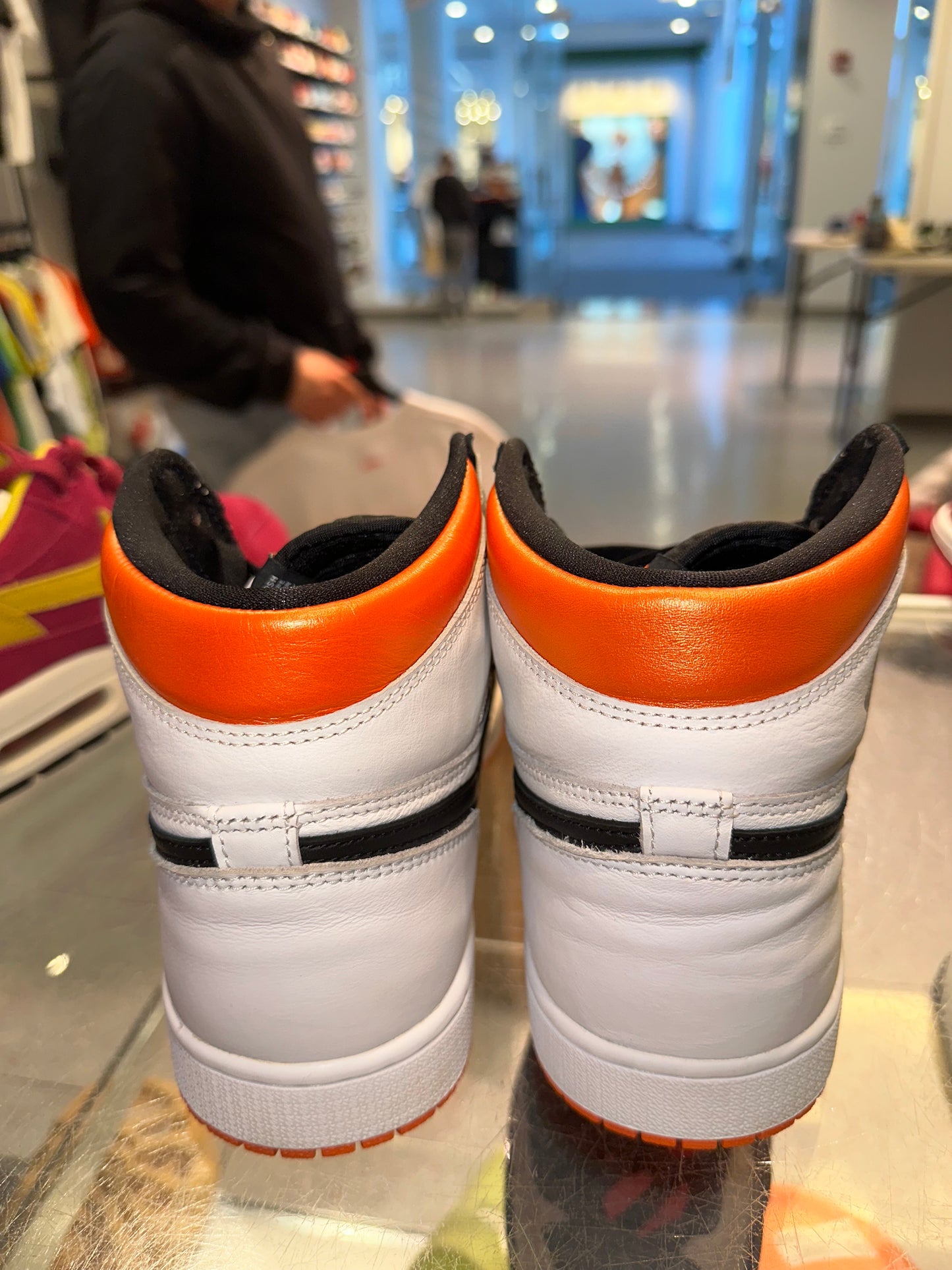 Size 9.5 Air Jordan 1 “Electro Orange” (Mall)