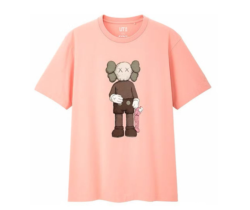 Size L Kaws x Uniqlo Companion Tee “Pink” Brand New
