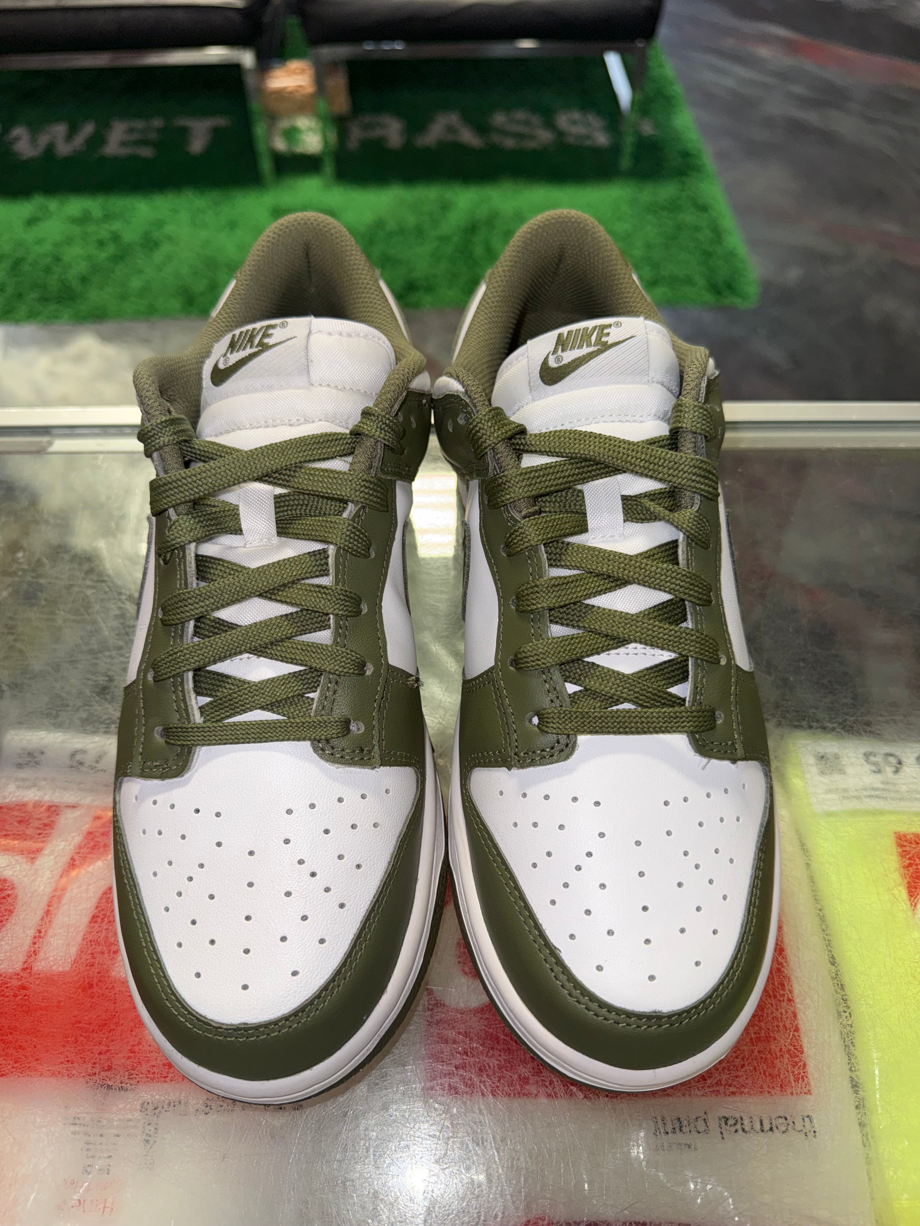 Size 9.5 (11W) Dunk Low "Medium Olive" Brand New