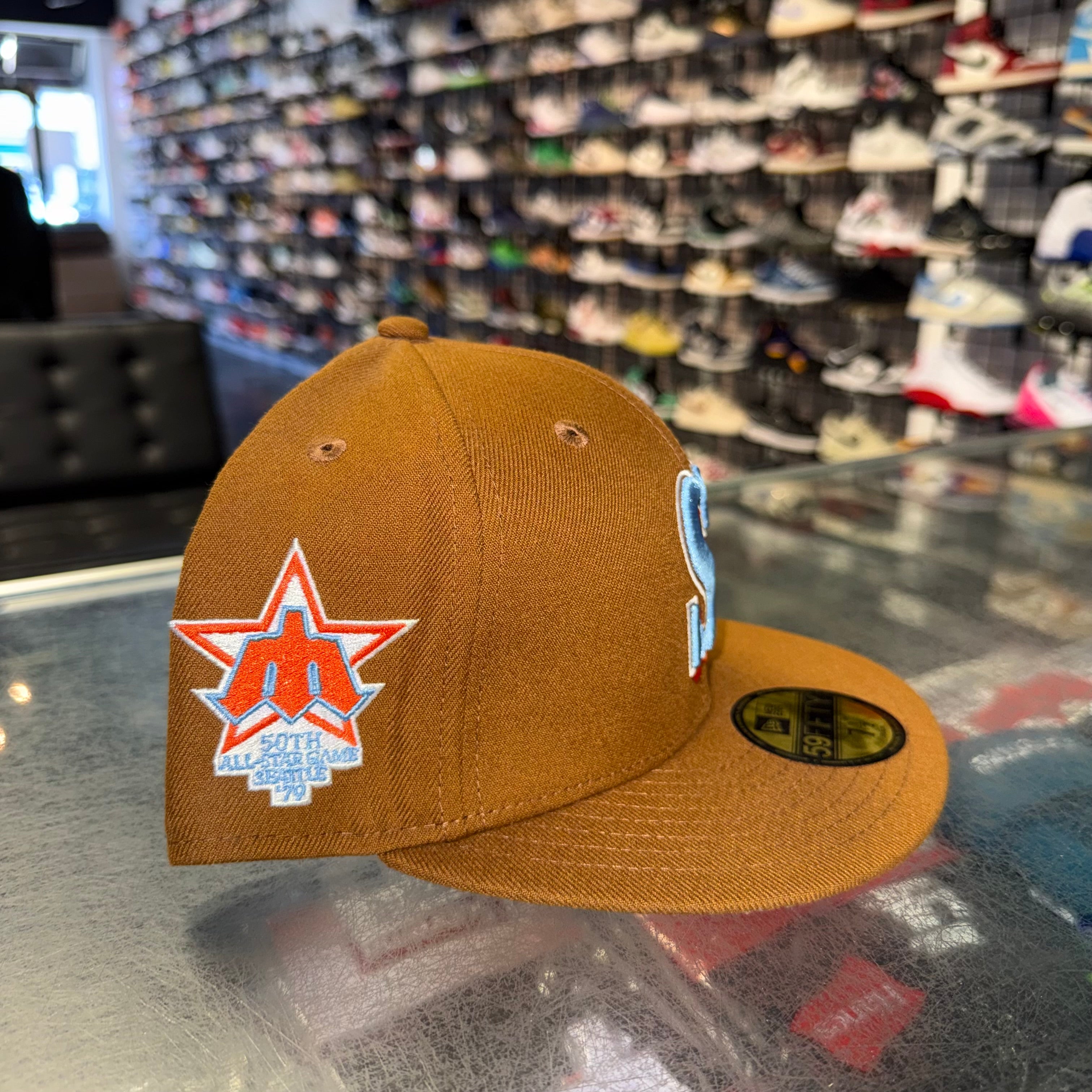 Size 7 1/2 New Era Fitted Hat “Mariners Brown” Brand New