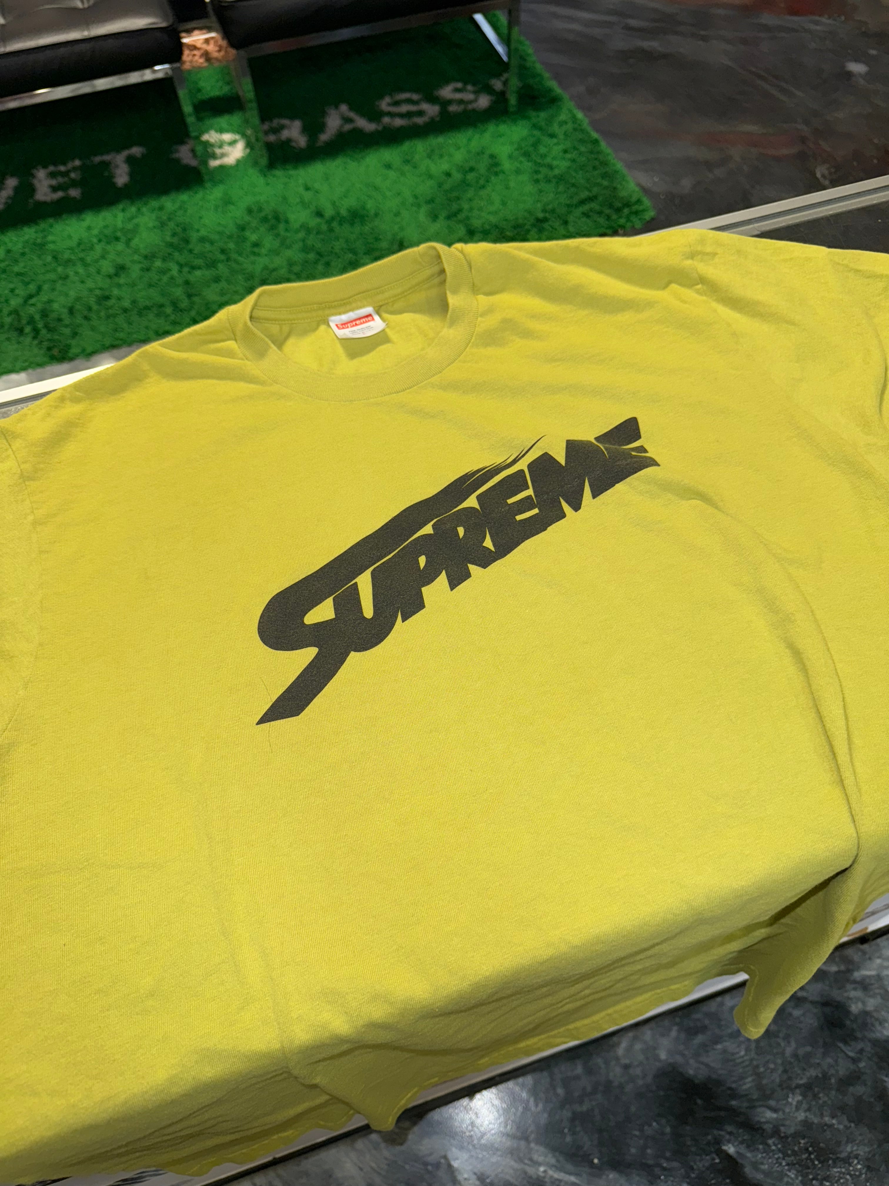 Size L Supreme Montblanc Tee “Lime Green”