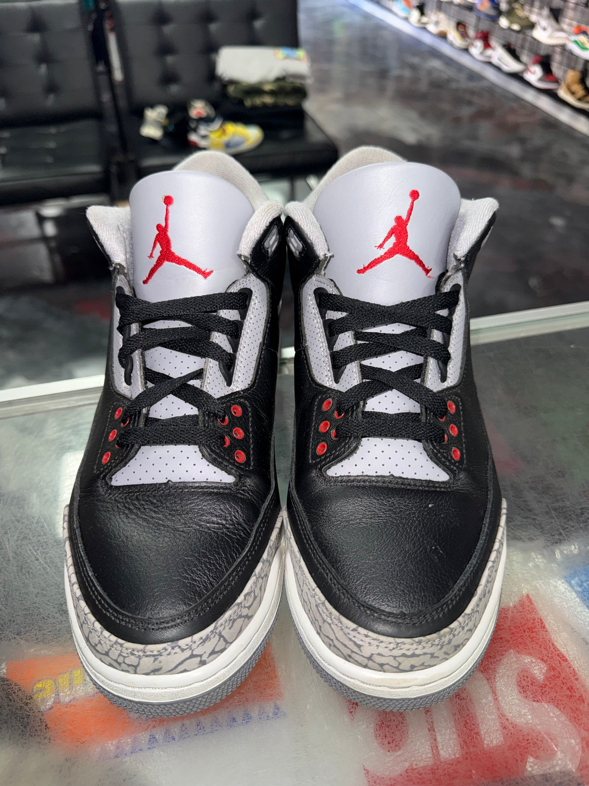 Air Jordan 3 Black Cement sneaker, pre-owned, size 10 – view 5