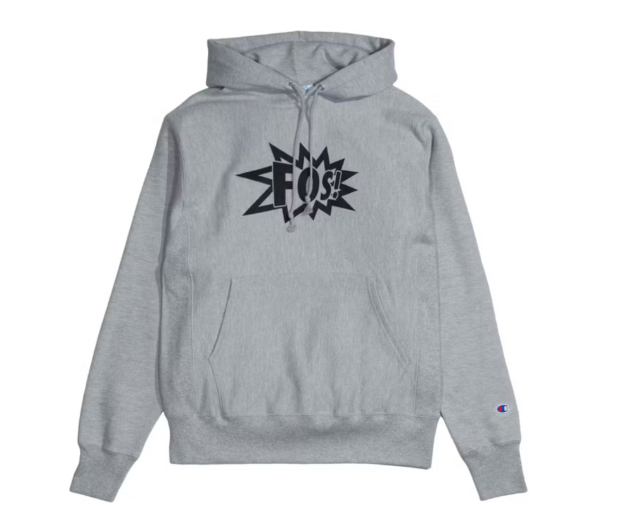 Size L Off White Champion FOS Hoodie “Grey”