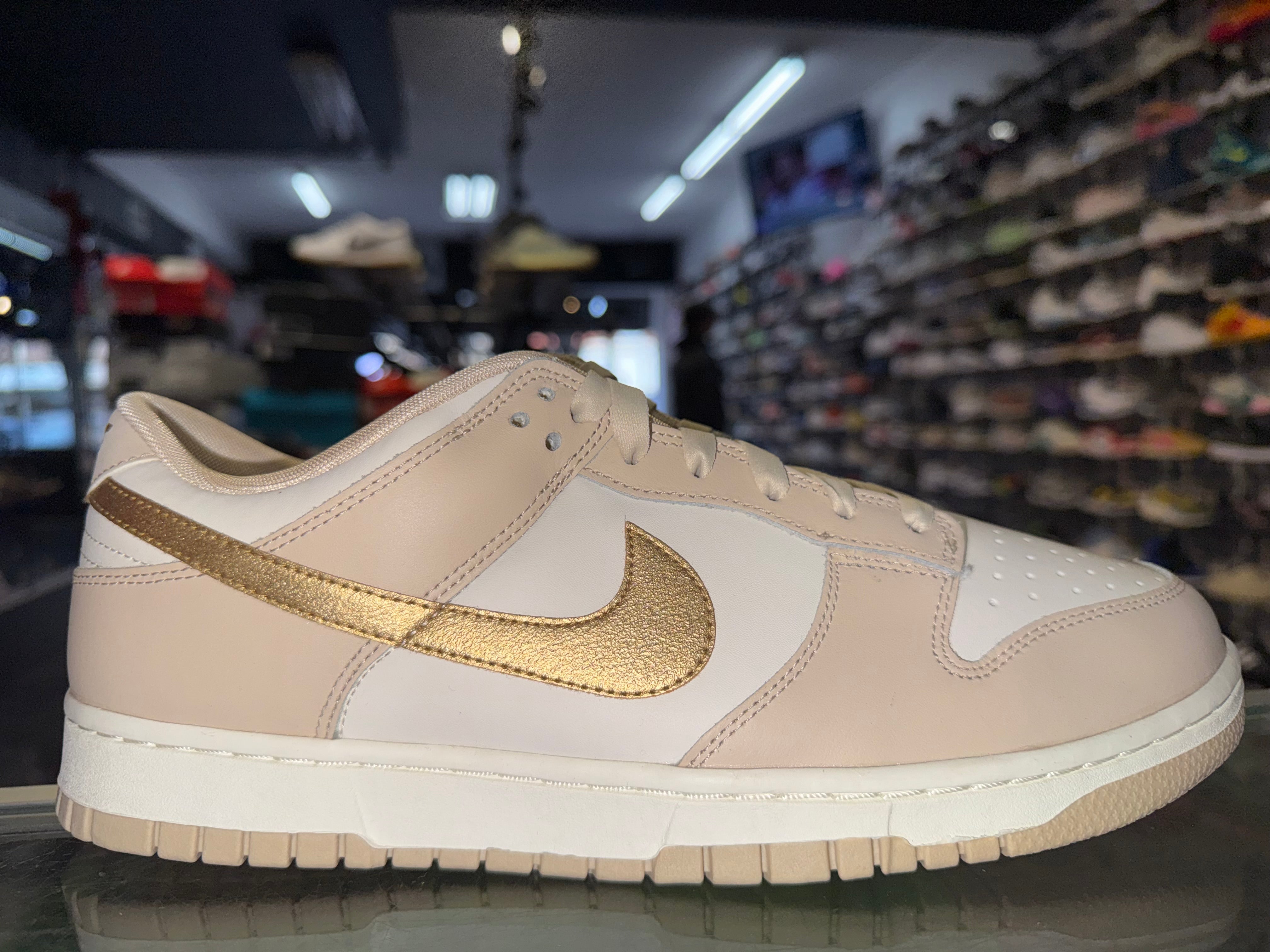 Size 9.5 (11W) Dunk Low "Phantom Metallic Gold" Brand New