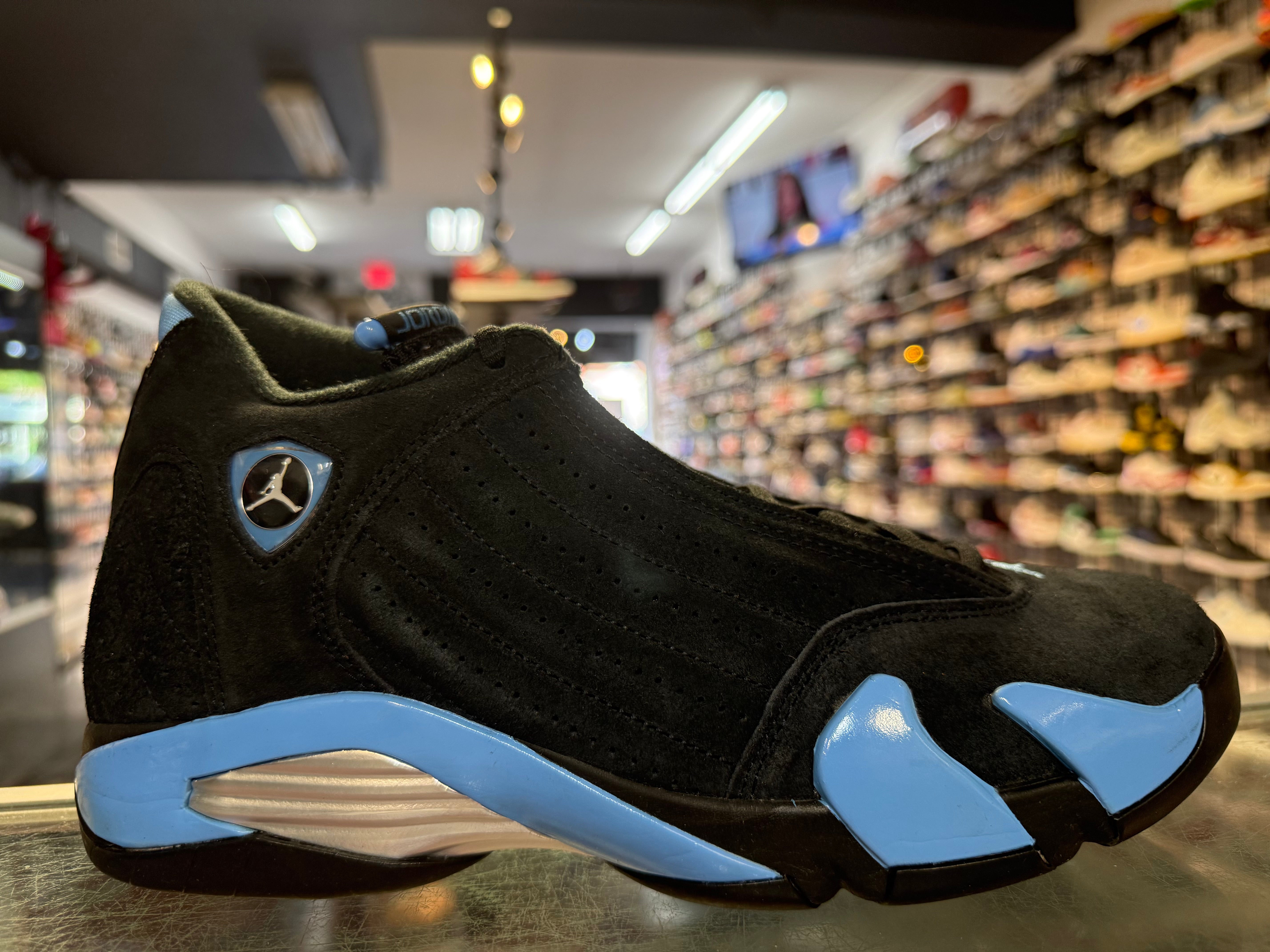 Size 9.5 Air Jordan 14 "Black University Blue"