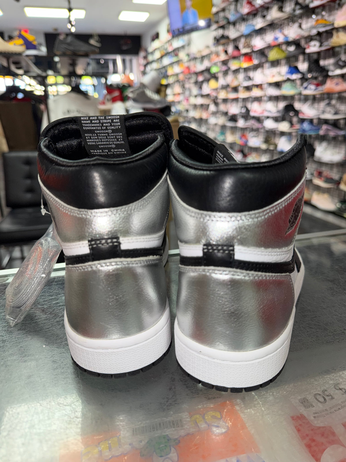 Air Jordan 1 Silver Toe sneaker, new, size 6.5 (8W) – view 3