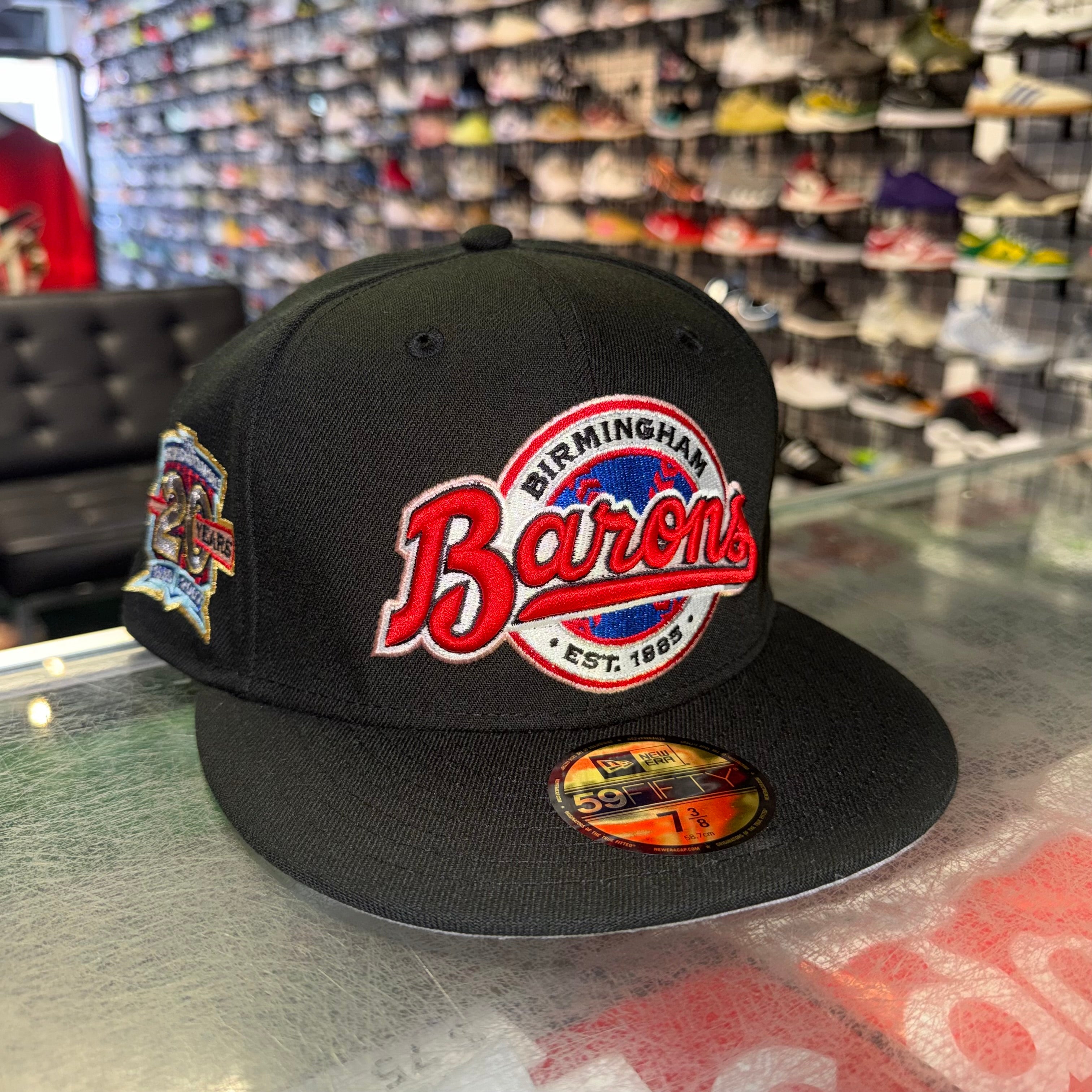 Size 7 3/8 New Era Fitted Hat “Birmingham Barons” Brand New