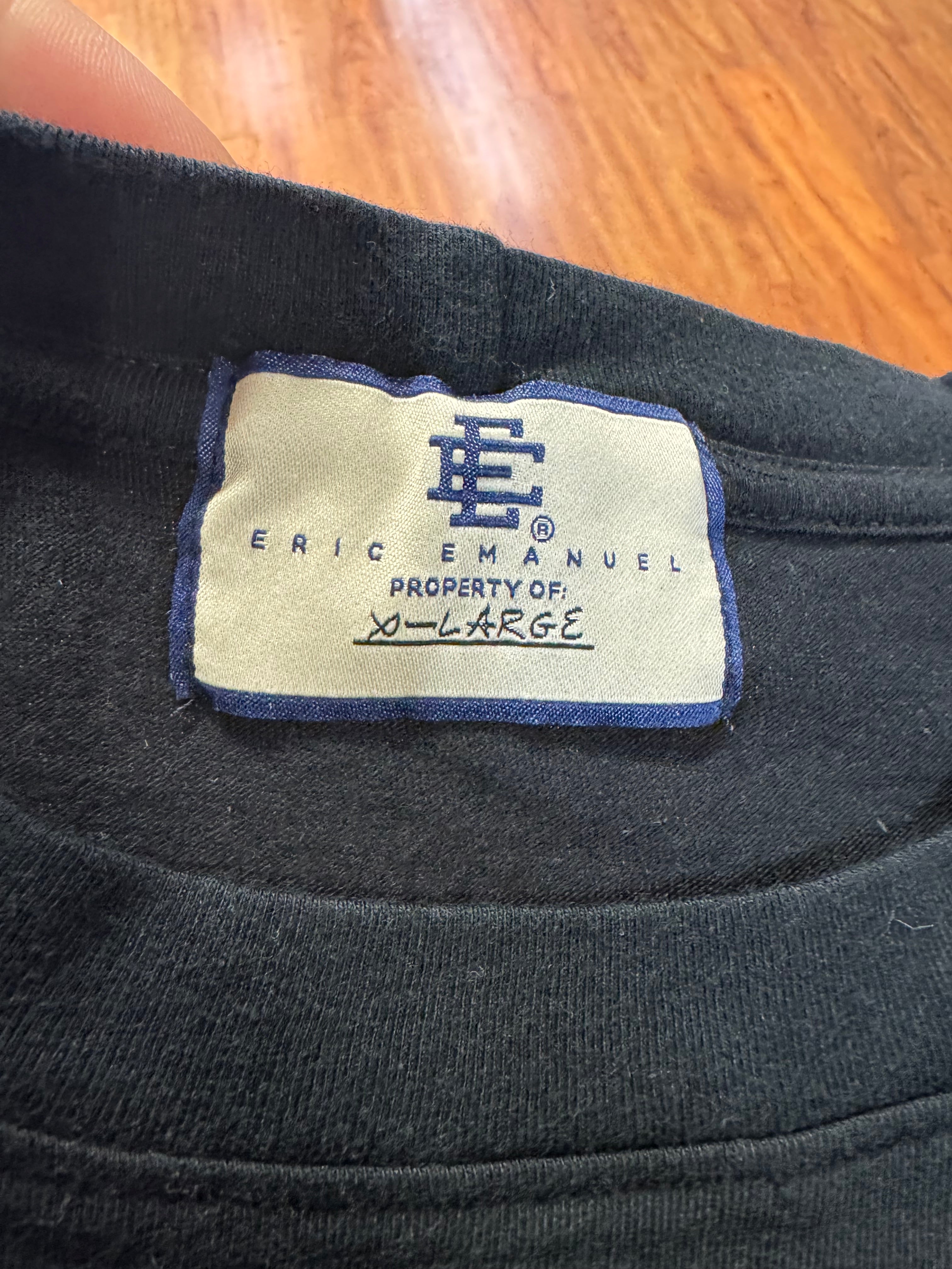 Size XL Eric Emanuel EE Classic Tee “Black/White”