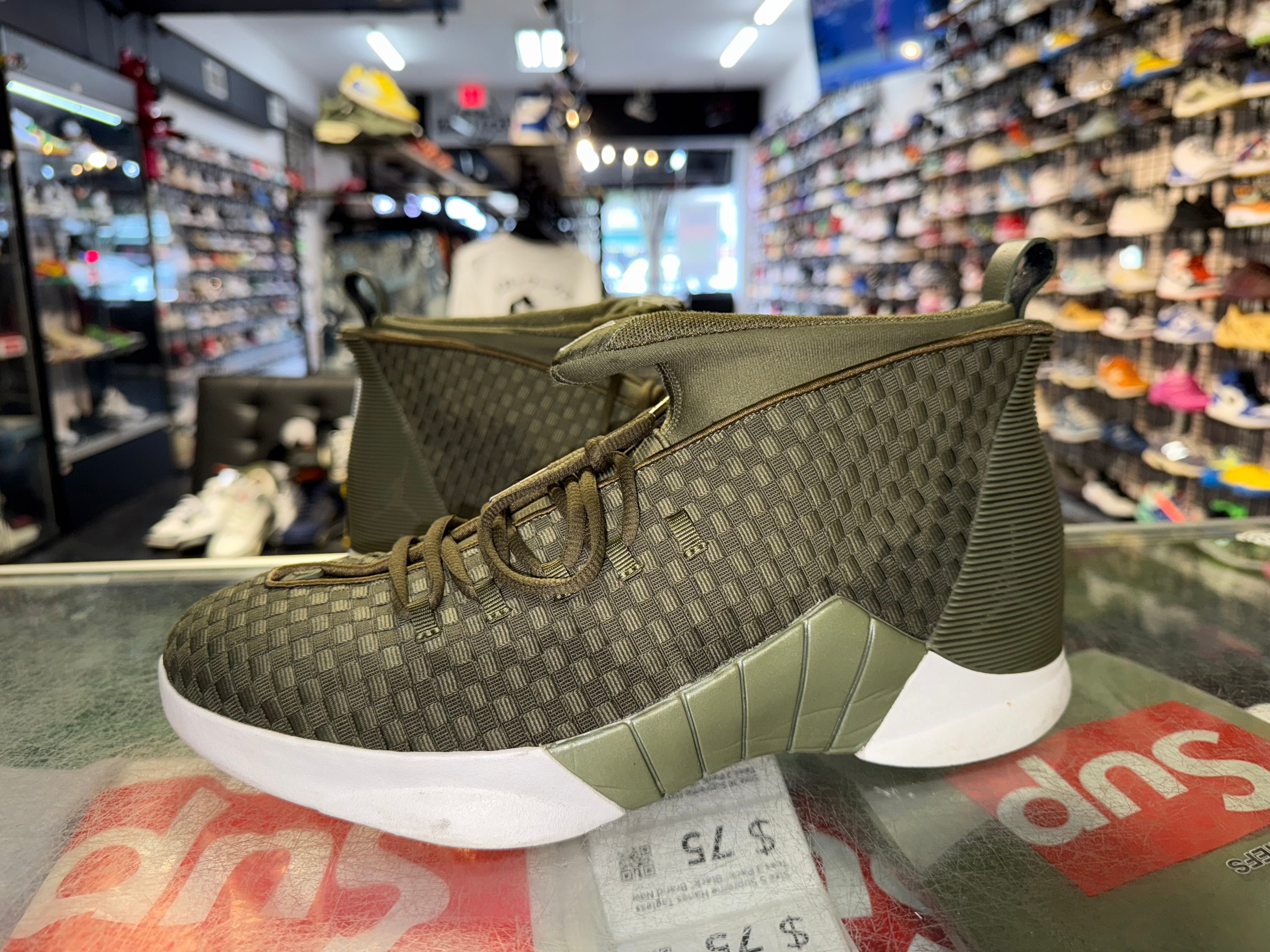 Size 11 Air Jordan 15 PSNY "Woven Olive"