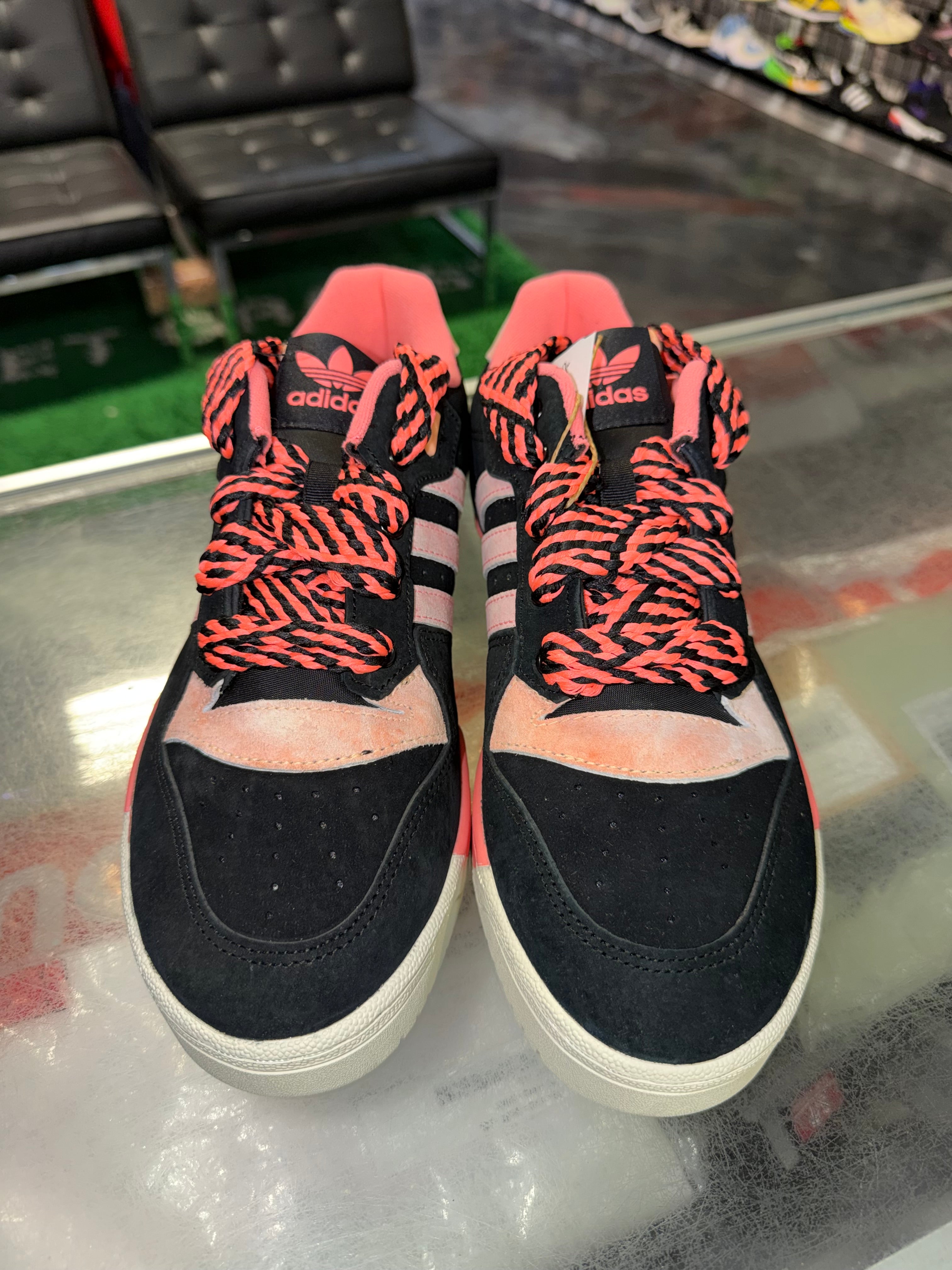 Size 8.5 Adidas Rivalry Low "Core Black Orange" Brand New