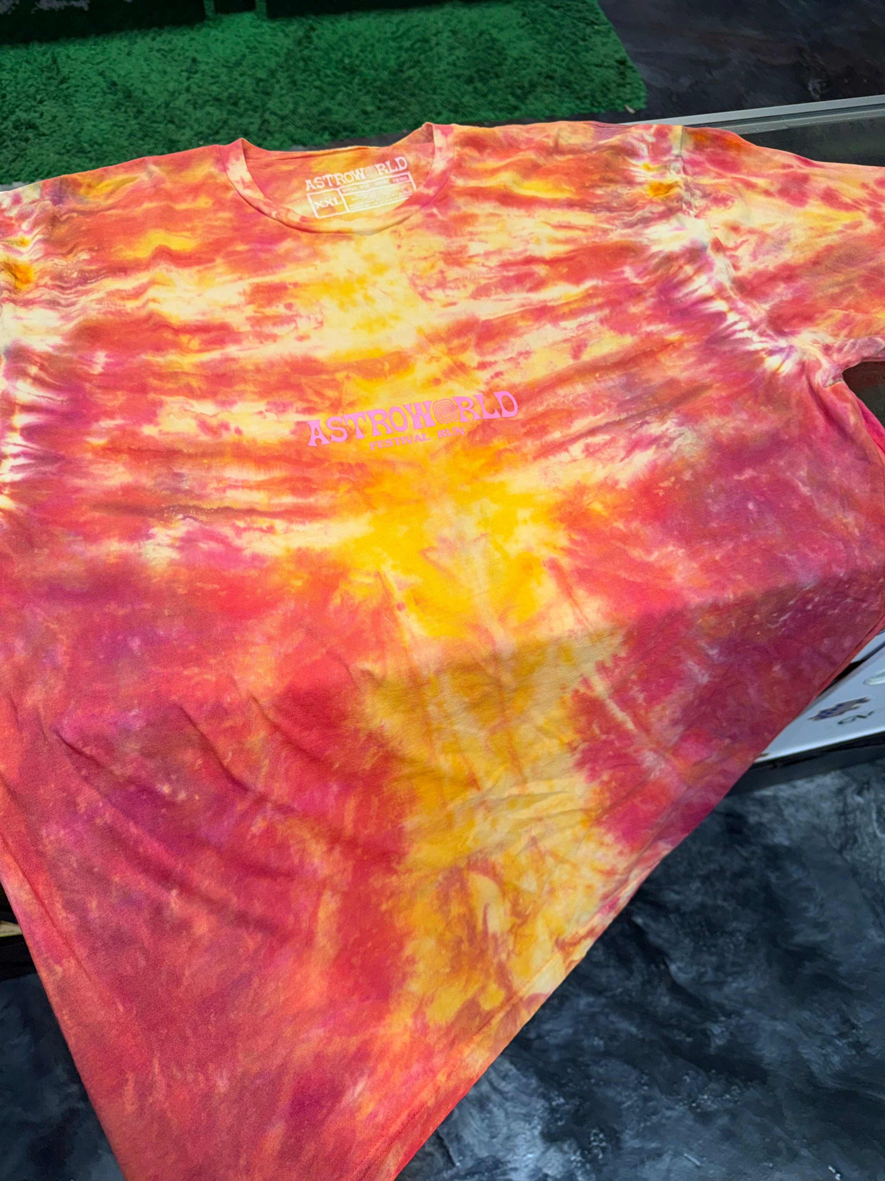 Size XXL Travis Scott Astroworld Festival Run Tee “Tie Dye”