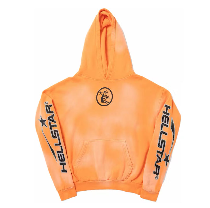 Size S (Fits M) Hellstar Classic Hoodie “Fire Orange”