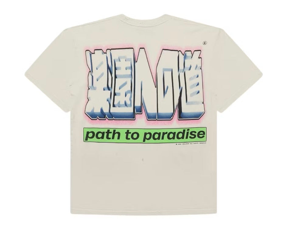 Size XL Hellstar Path 2 Paradise Tee “Cream”