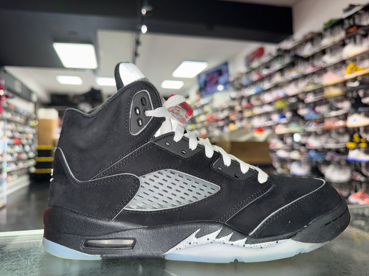 Air Jordan 5 GS Black Metallic Reimagined sneaker, pre-owned, size 7Y