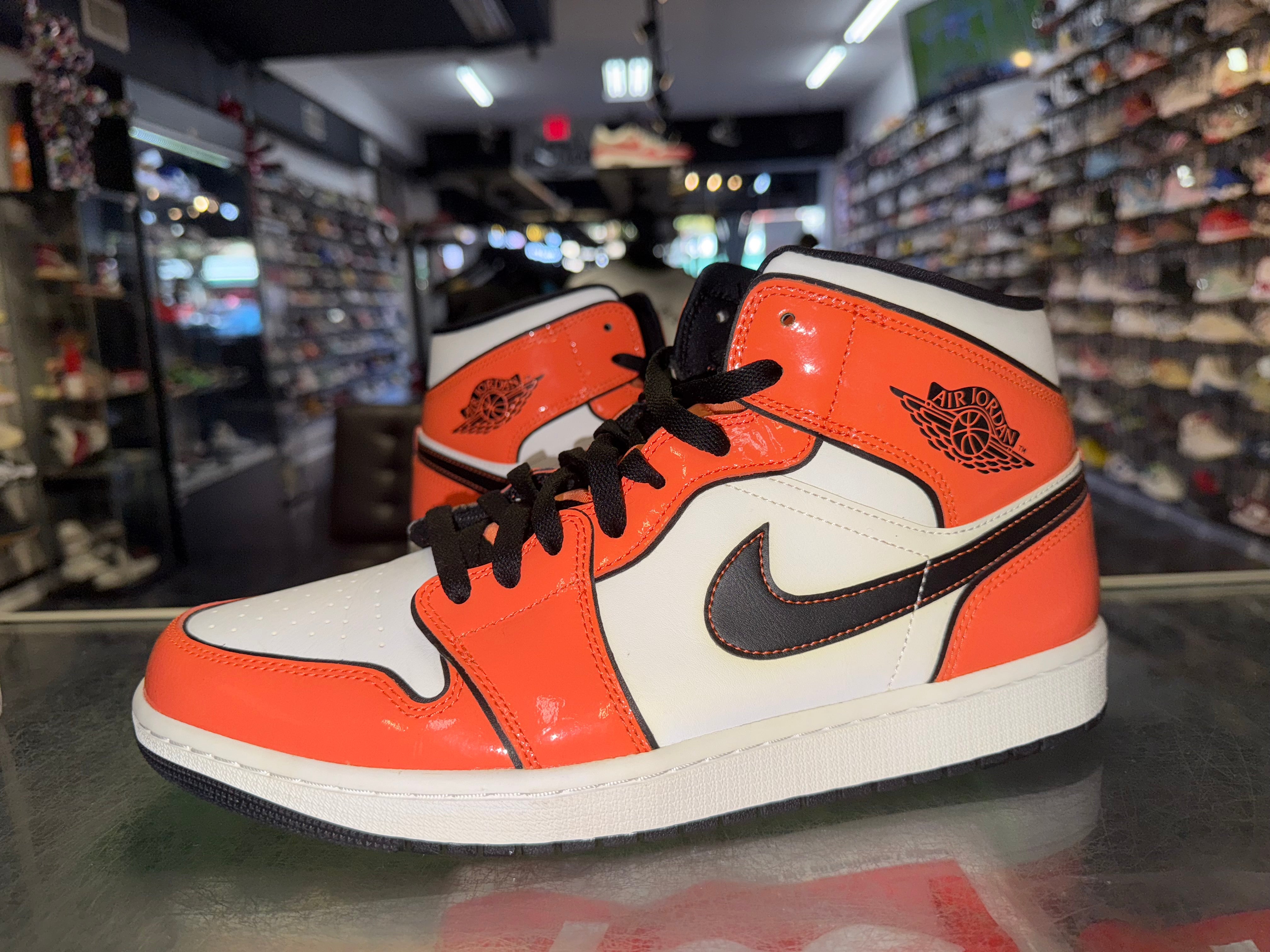 Size 11.5 Air Jordan 1 Mid "Turf Orange"
