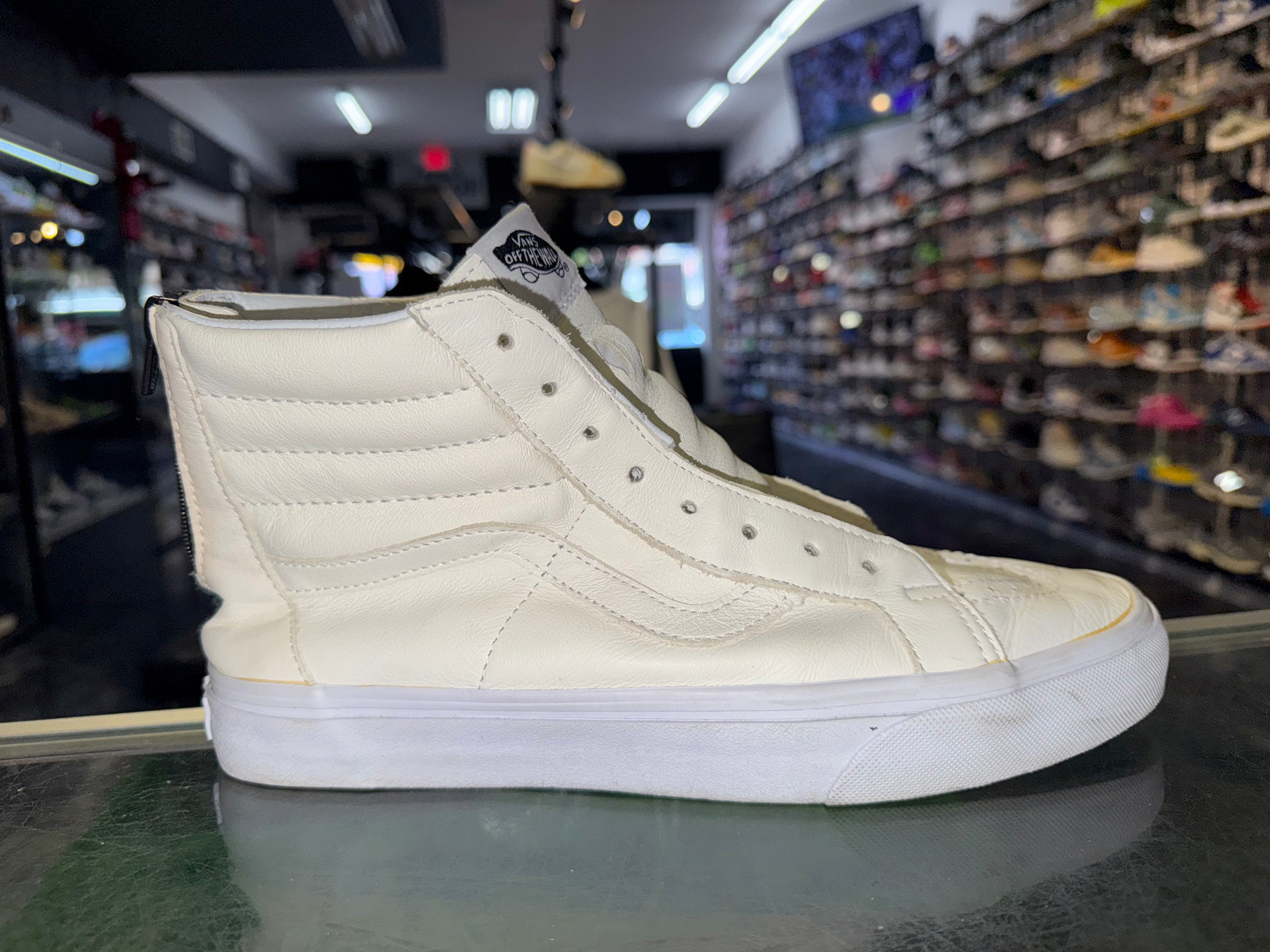 Size 10 Vans Zipper High "White" - NB FREE