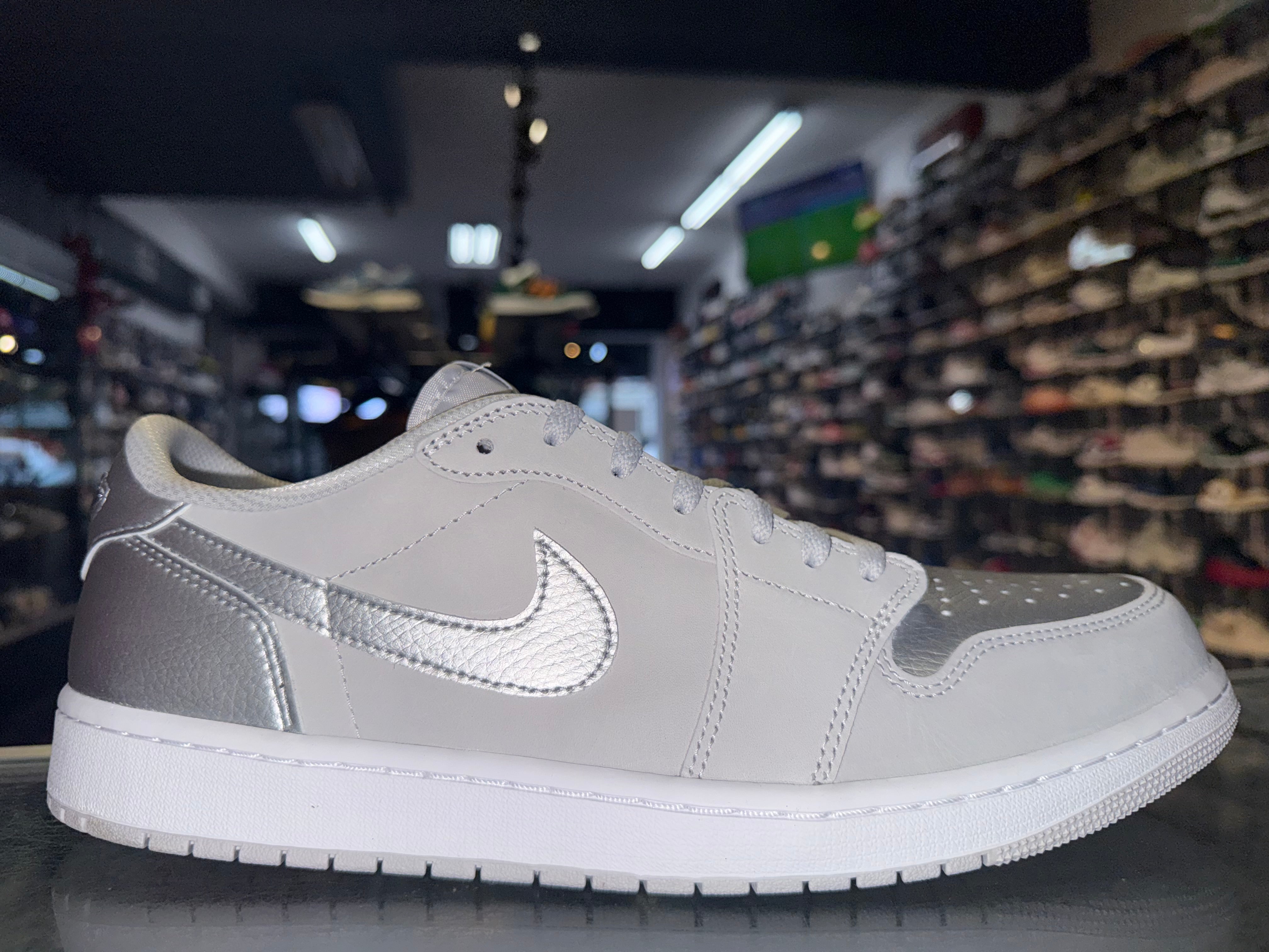 Size 13 Air Jordan 1 Low "Metallic Silver" Worn 1x