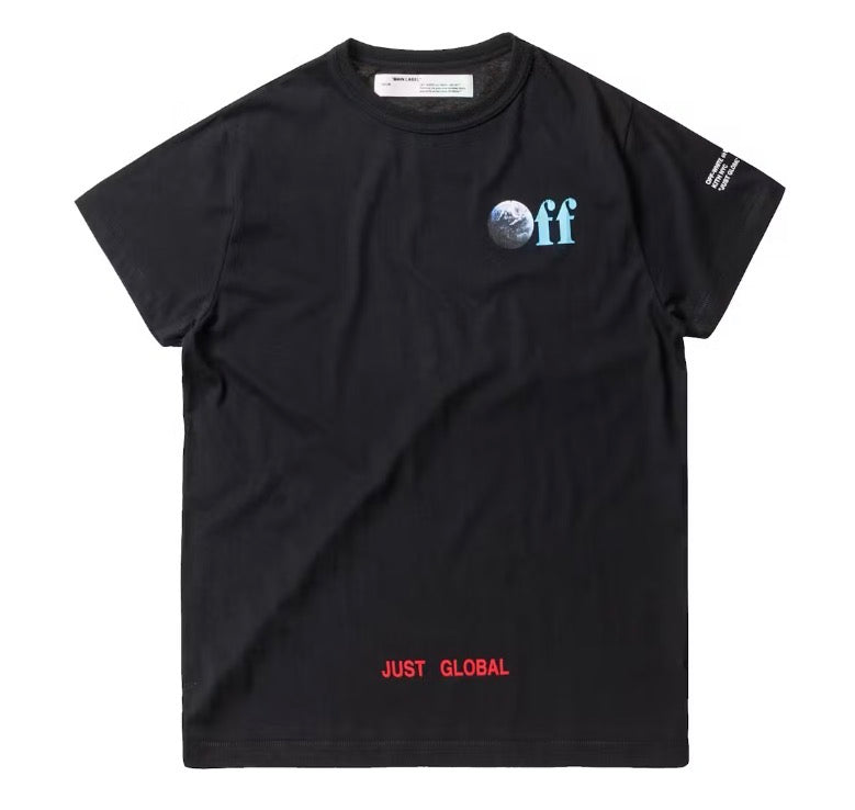 Size M Off White x Kith Just Global Tee “Black”