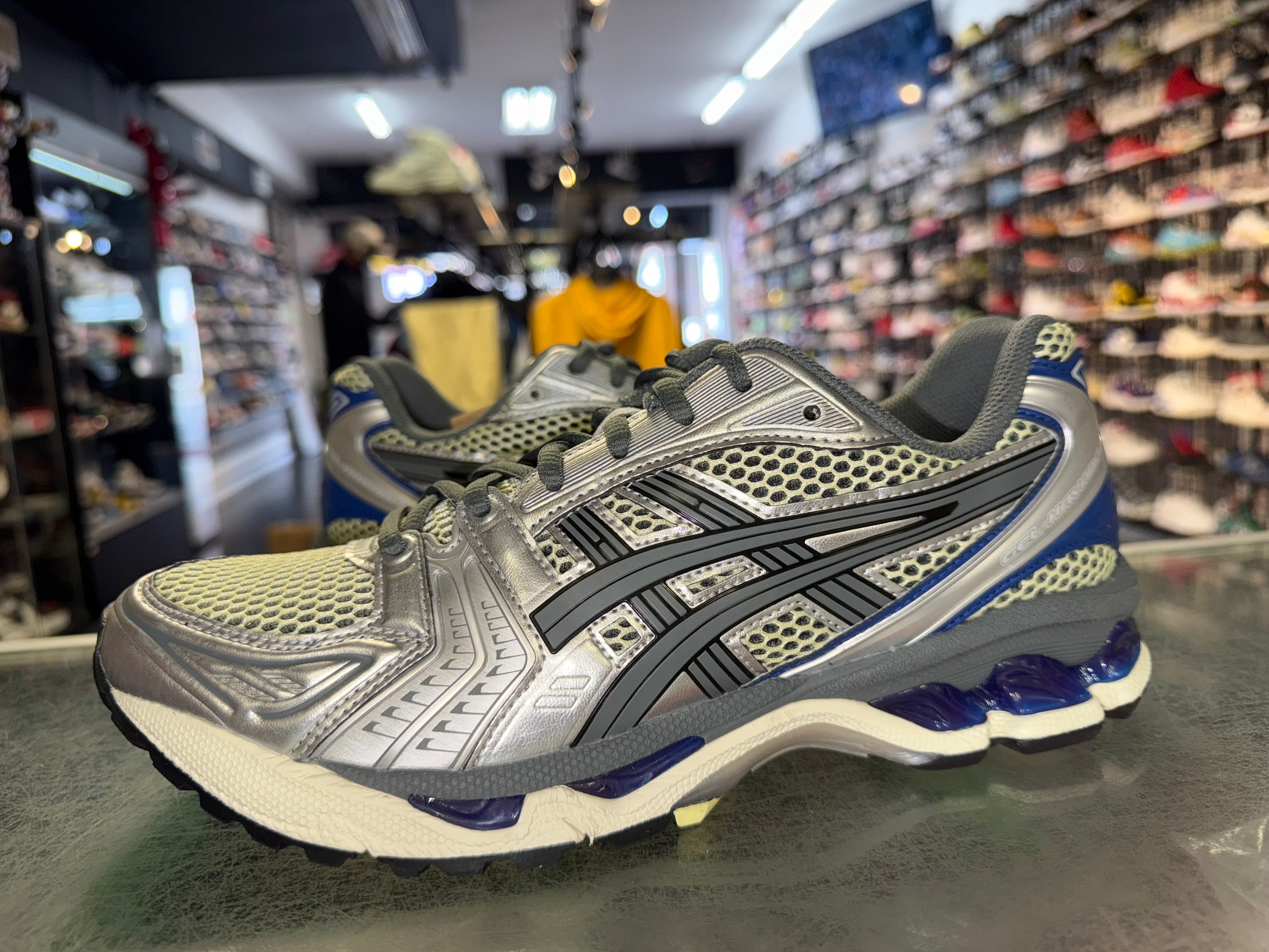 Size 8 Asics Gel-Kayano 14 “Soft Yellow Asics Blue”