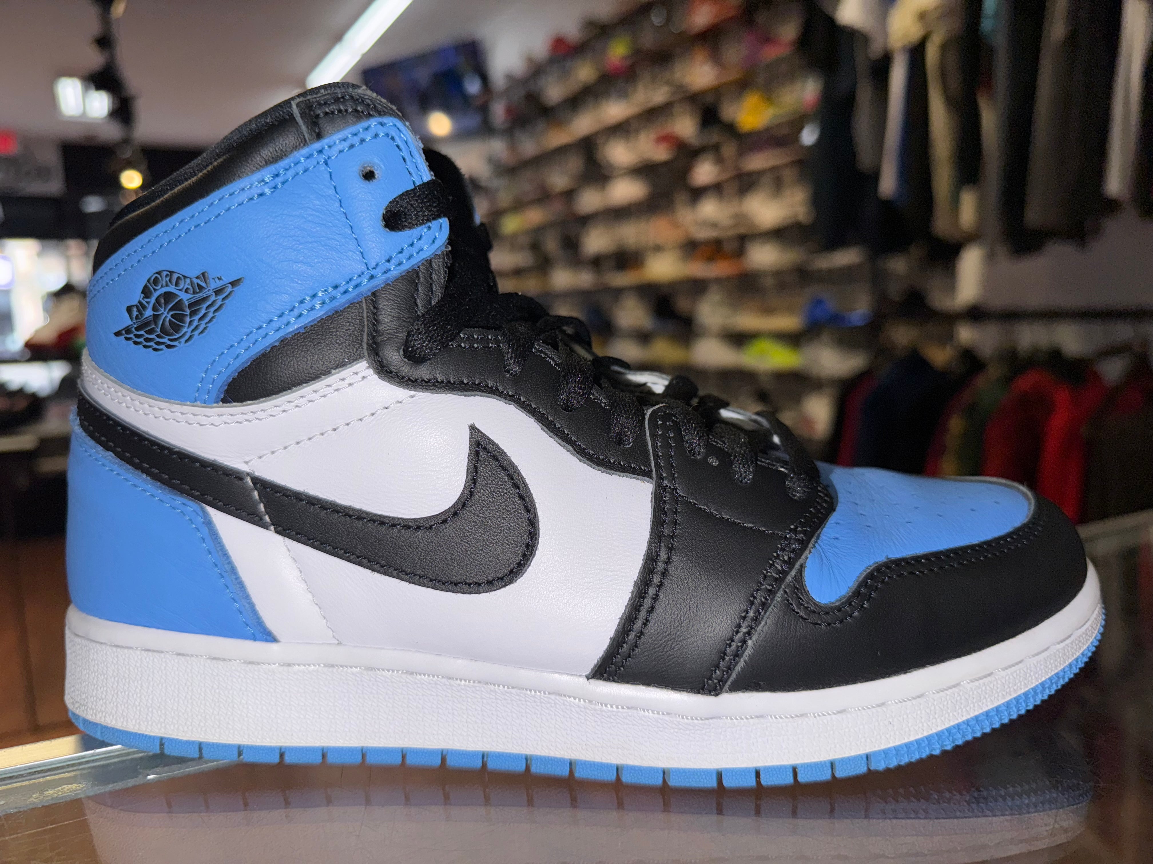 Size 7y Air Jordan 1 "UNC Toe"